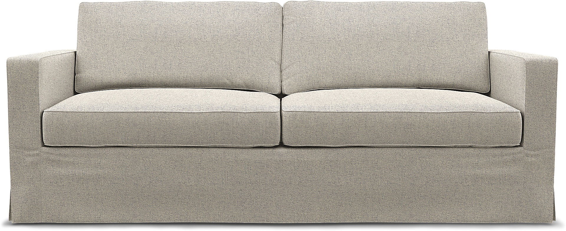 IKEA - Karlstad 3 Seater Sofa Cover, Silver Grey, Cotton - Bemz