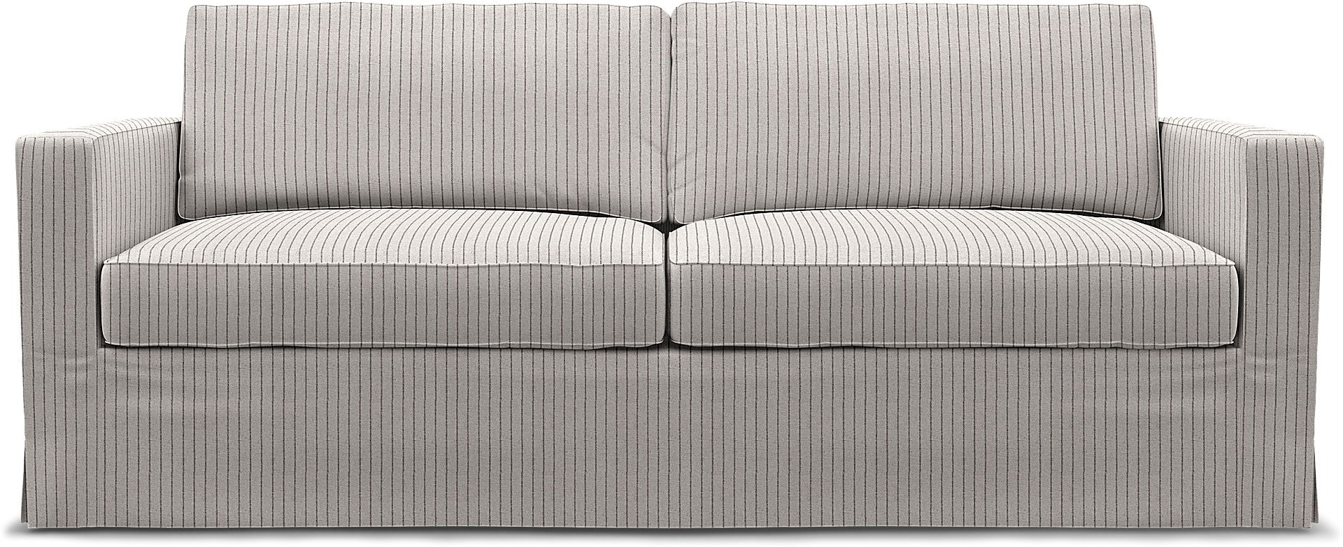 IKEA - Karlstad 3 Seater Sofa Cover, Silver Grey, Cotton - Bemz