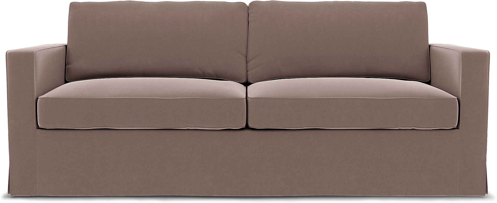 IKEA - Karlstad 3 Seater Sofa Cover, Lavender, Velvet - Bemz
