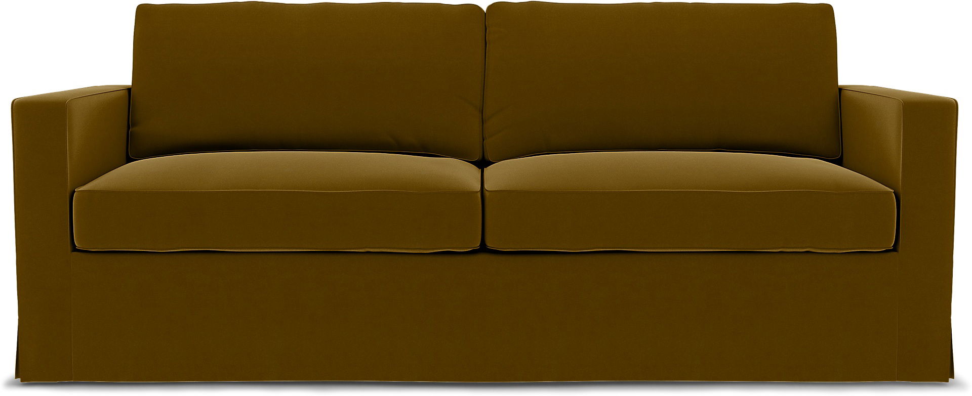 IKEA - Karlstad 3 Seater Sofa Cover, Turmeric, Velvet - Bemz