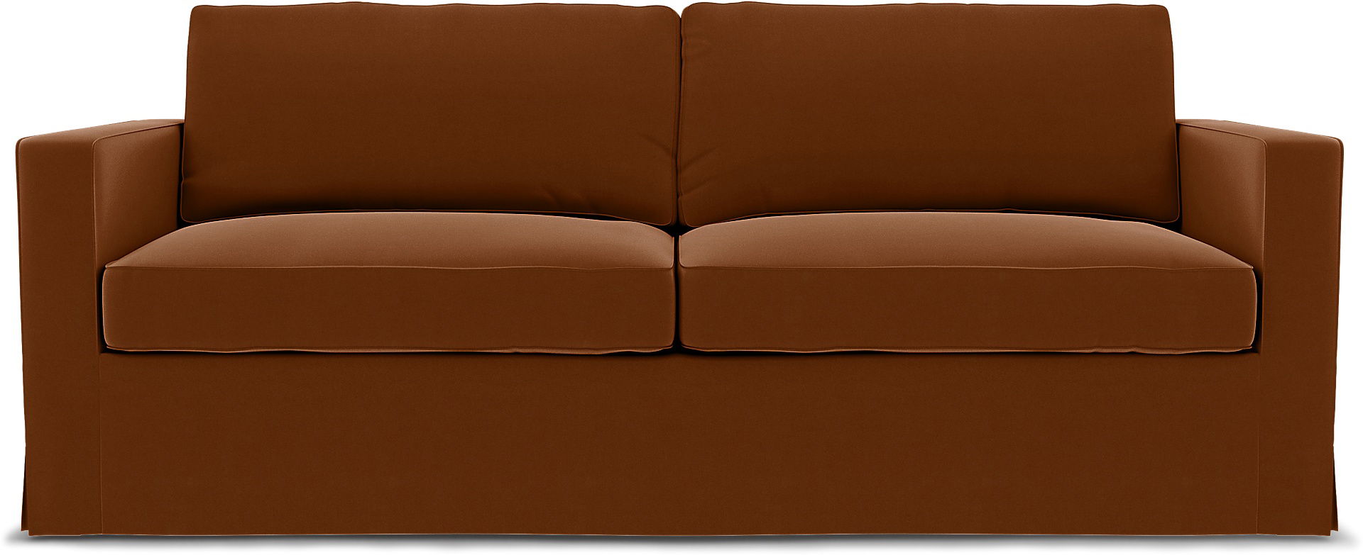 IKEA - Karlstad 3 Seater Sofa Cover, Cinnamon, Velvet - Bemz