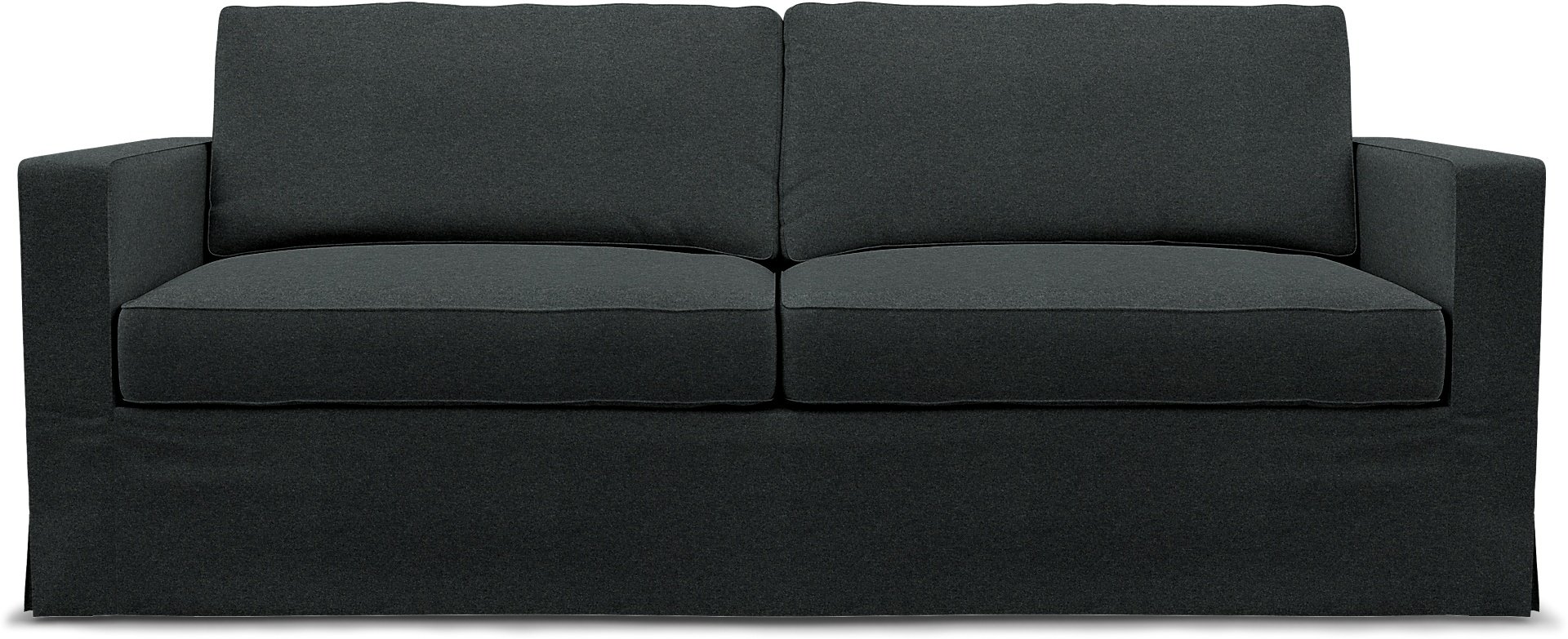 IKEA - Karlstad 3 Seater Sofa Cover, Stone, Wool - Bemz