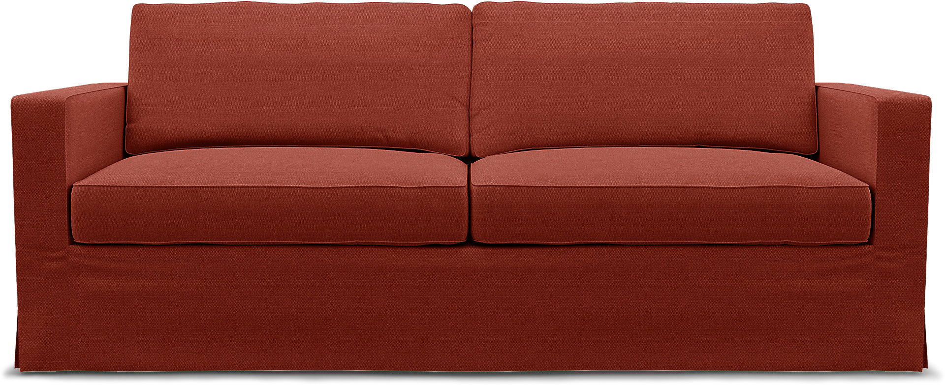 IKEA - Karlstad 3 Seater Sofa Cover, Cayenne, Linen - Bemz