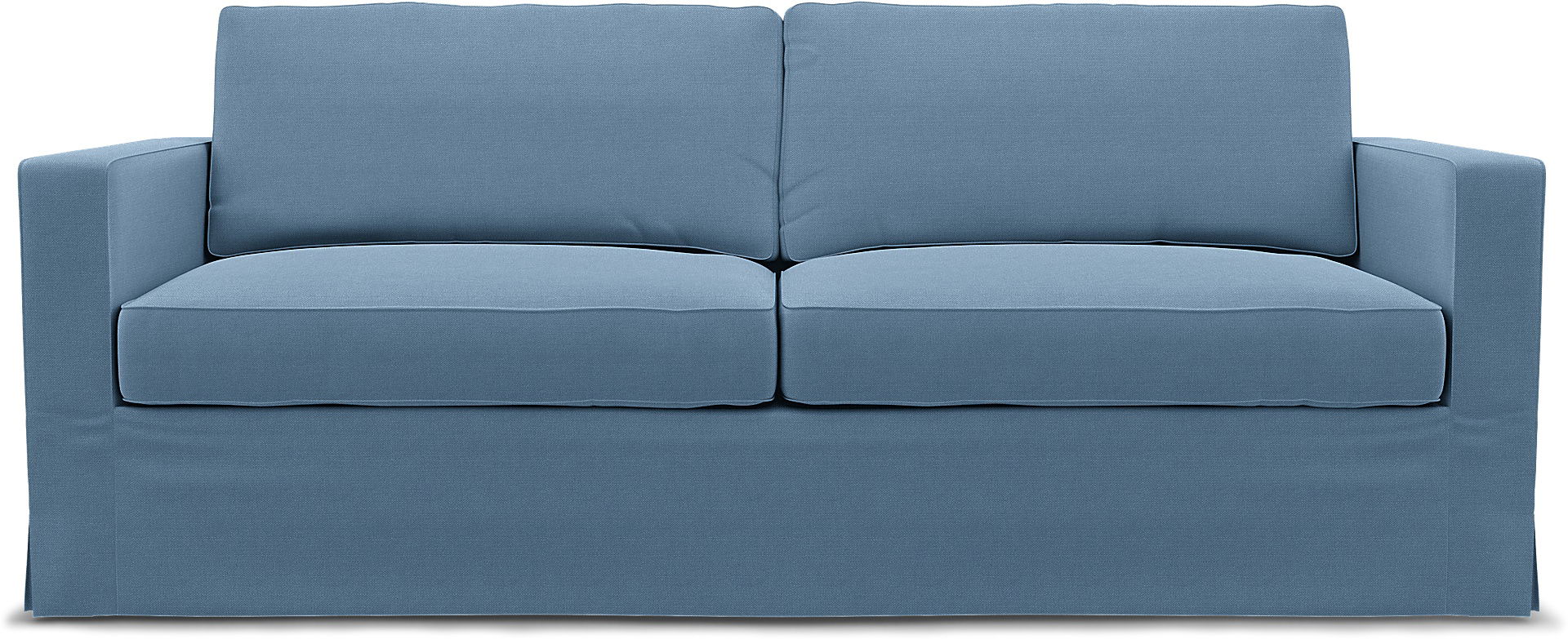 IKEA - Karlstad 3 Seater Sofa Cover, Vintage Blue, Linen - Bemz