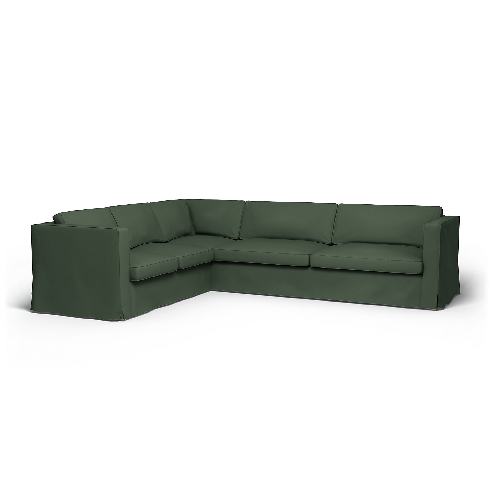 IKEA - Karlstad Corner Sofa Cover (2+3), Thyme, Cotton - Bemz