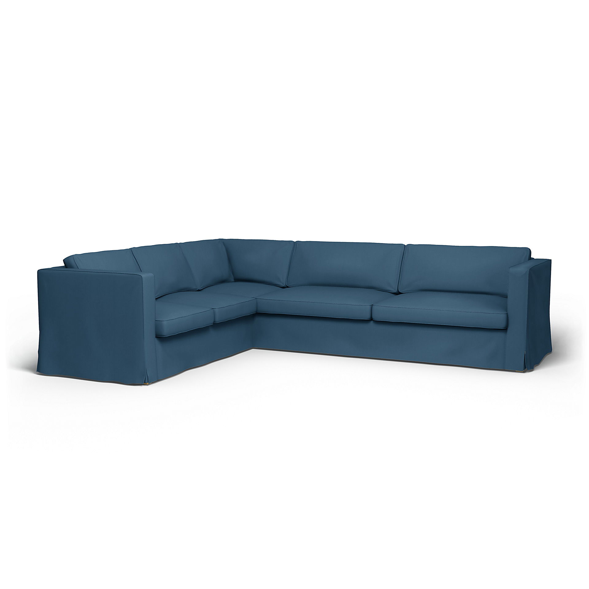 IKEA - Karlstad Corner Sofa Cover (2+3), Real Teal, Cotton - Bemz