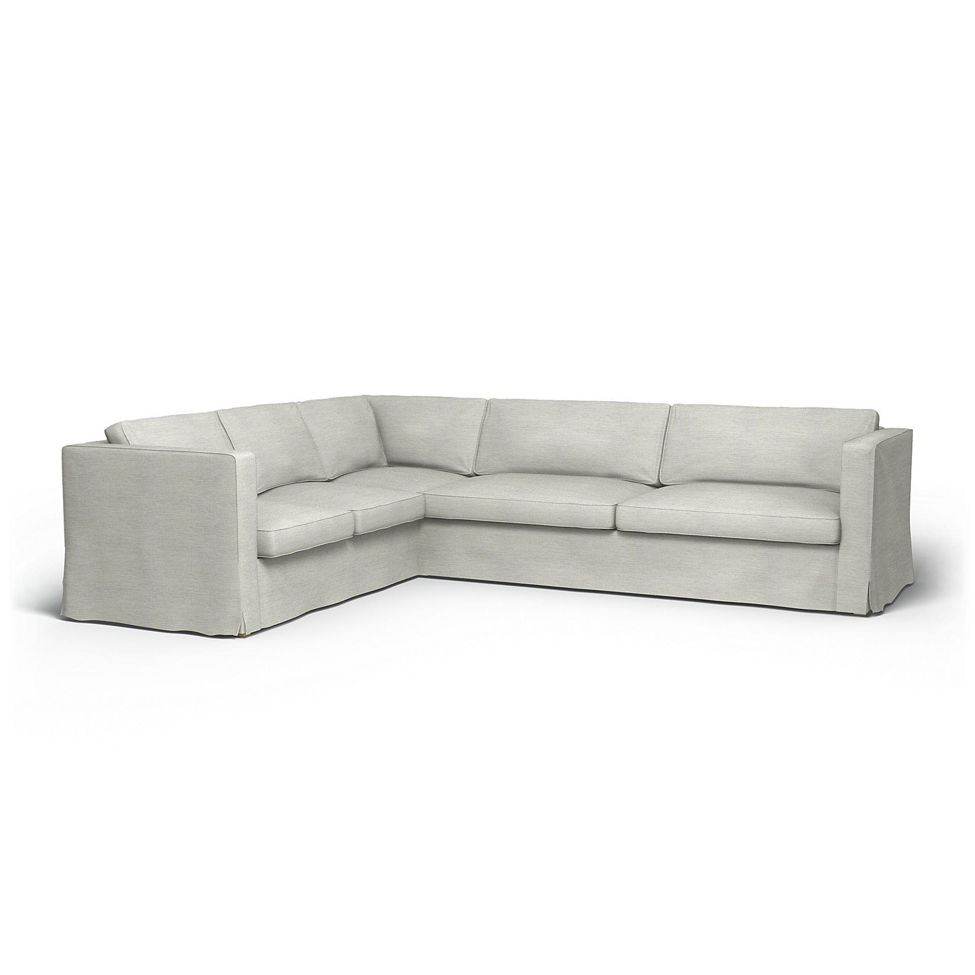 IKEA - Housse de canapé d'angle Karlstad (2+3), Silver Grey, Conscious - Bemz