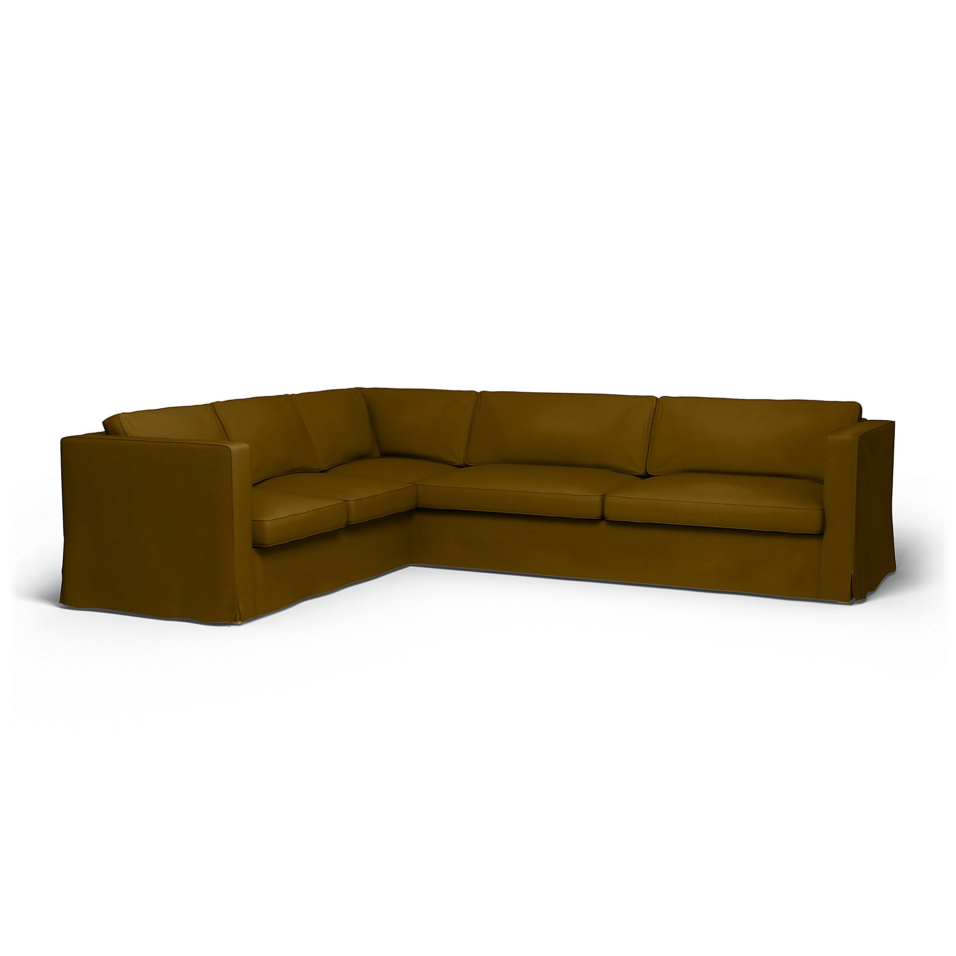 IKEA - Karlstad Corner Sofa Cover (2+3), Turmeric, Velvet - Bemz