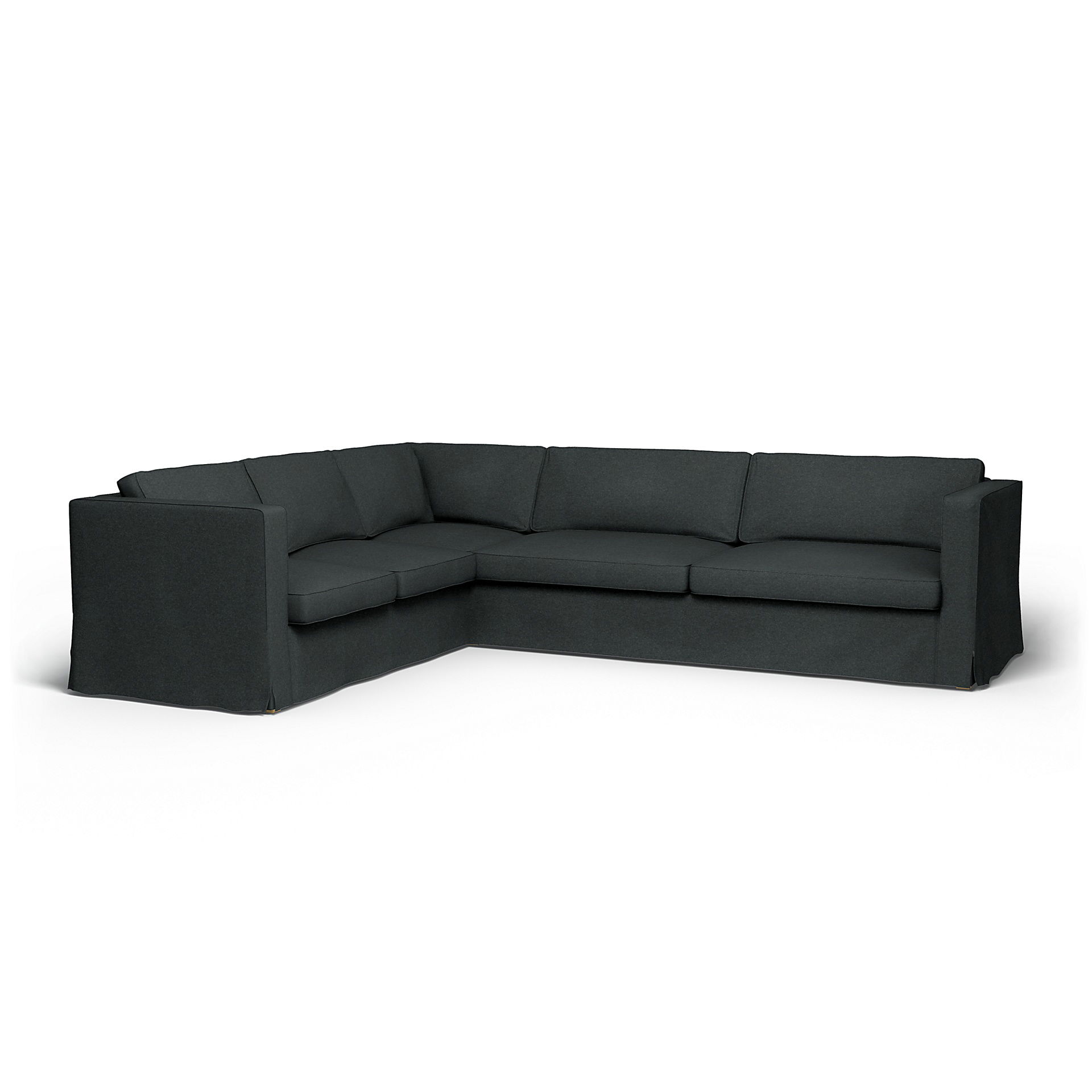 IKEA - Karlstad Corner Sofa Cover (2+3), Stone, Wool - Bemz