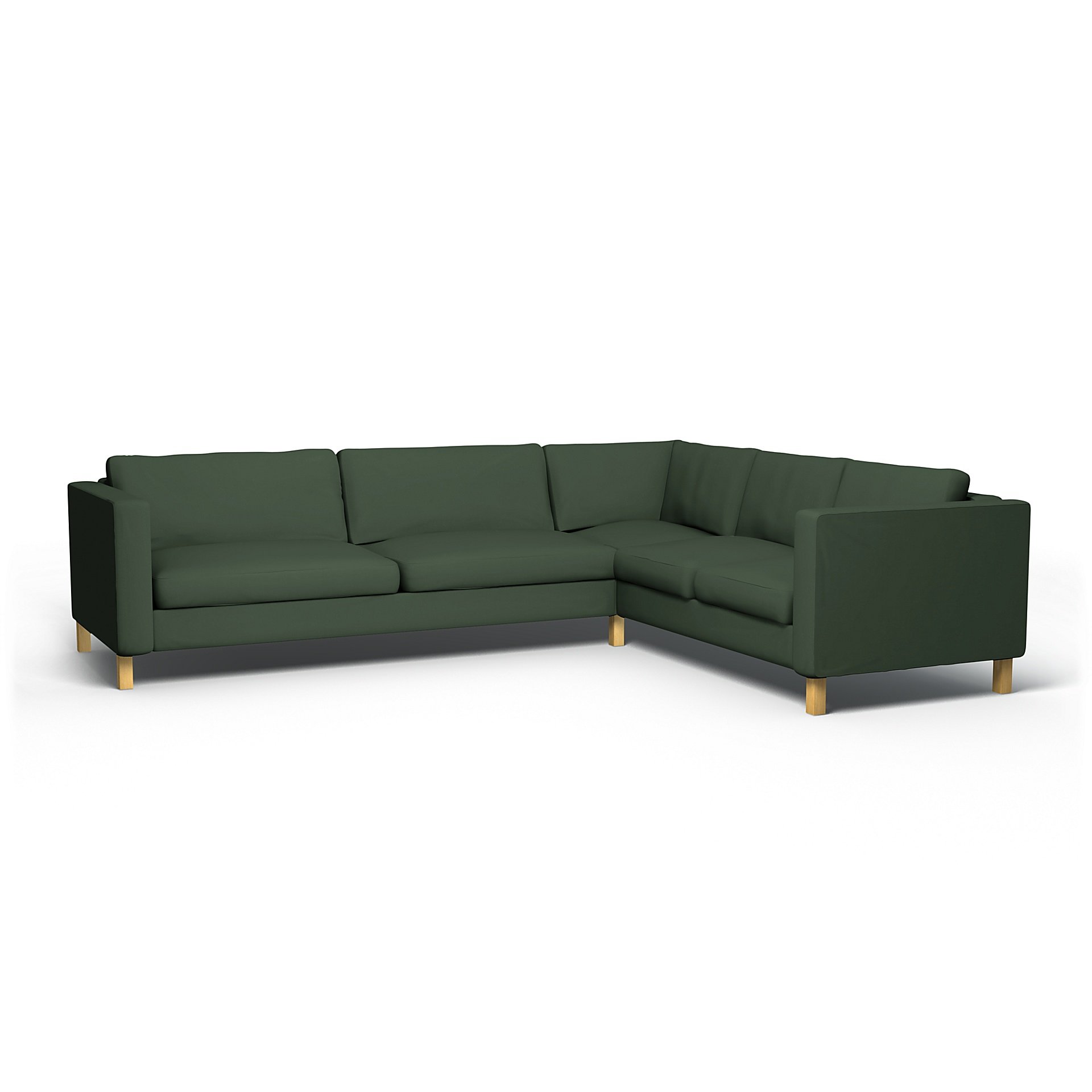 IKEA - Karlstad Corner Sofa Cover (3+2), Thyme, Cotton - Bemz