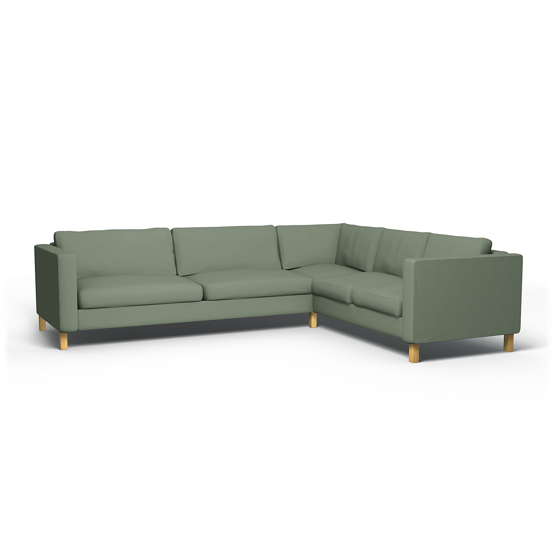 IKEA - Karlstad Corner Sofa Cover (3+2), Seagrass, Cotton - Bemz