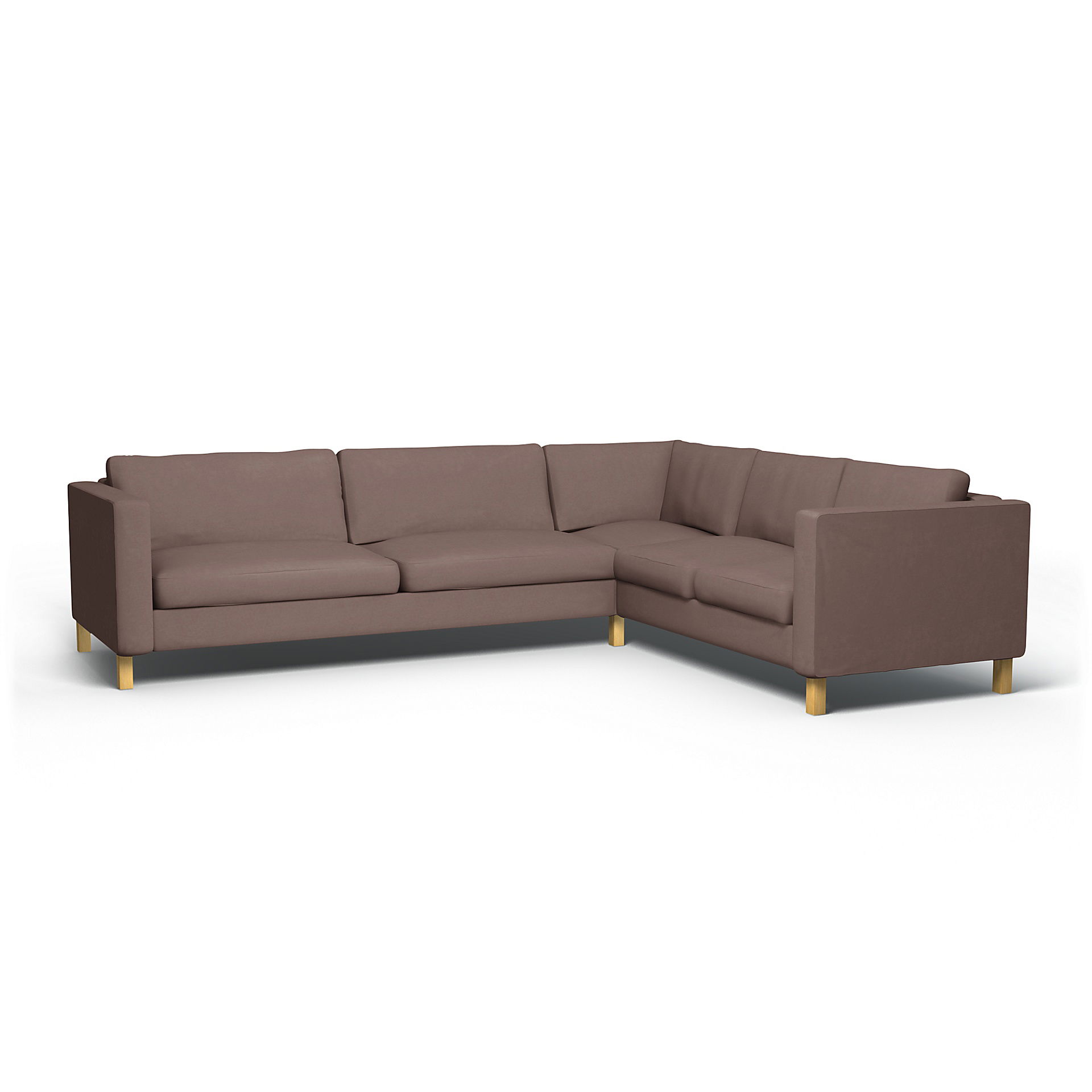 IKEA - Karlstad Corner Sofa Cover (3+2), Lavender, Velvet - Bemz
