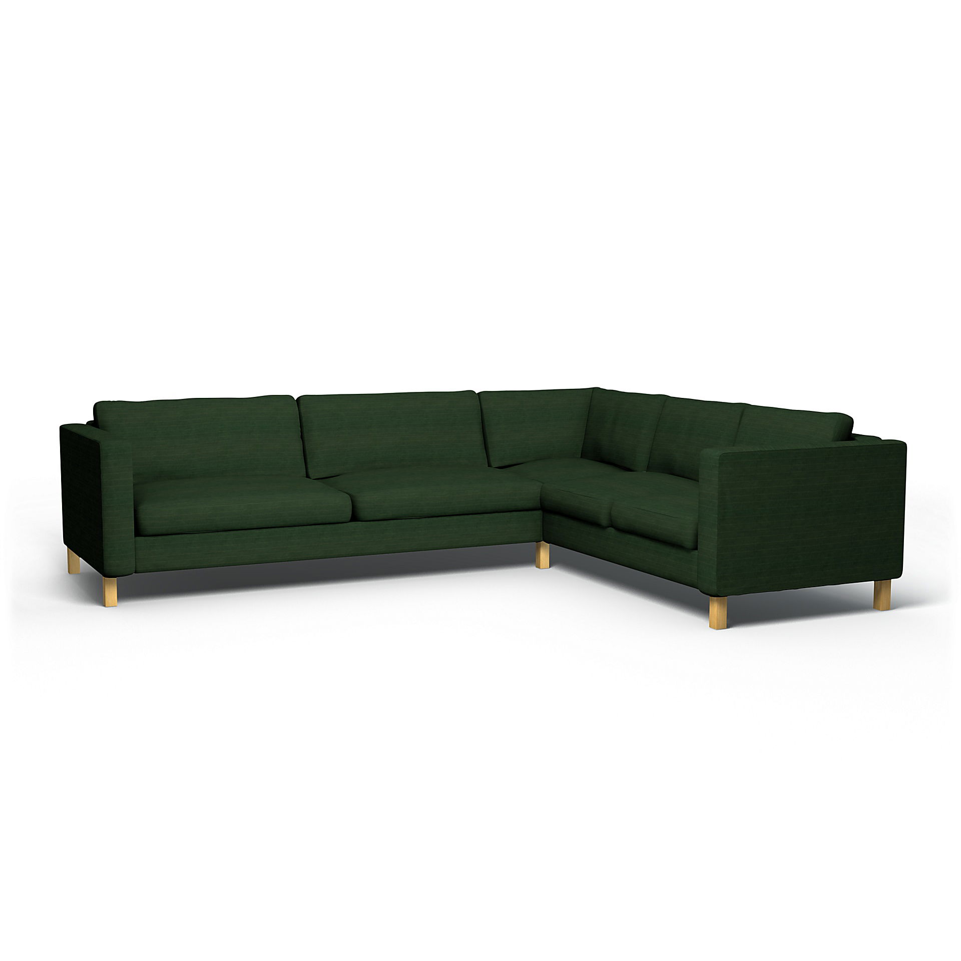 IKEA - Överdrag till Karlstad hörnsoffa (3+2), Deep Green, BEMZ NATURE'S PALETTE COLLECTION - Bemz