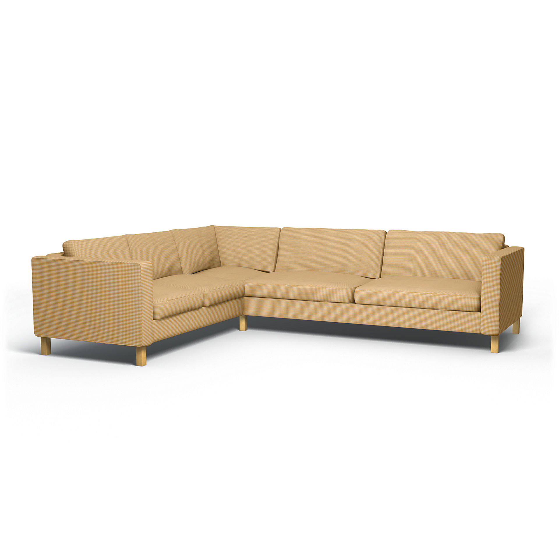 IKEA - Karlstad Corner Sofa Cover (2+3), Sun Yellow, Cotton - Bemz