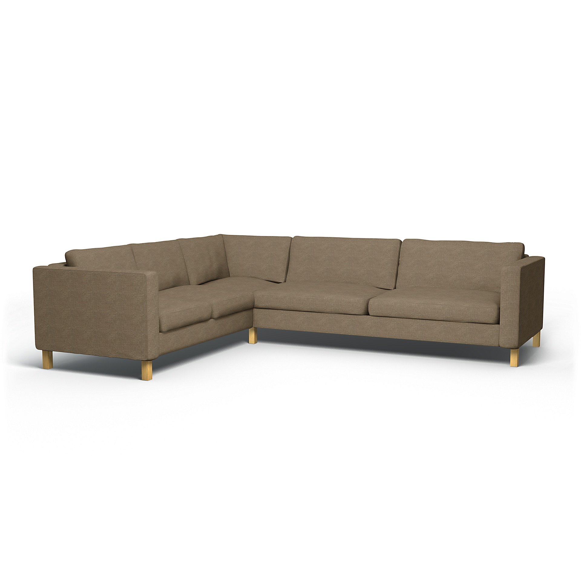 IKEA - Karlstad Corner Sofa Cover (2+3), Camel, Boucle & Texture - Bemz