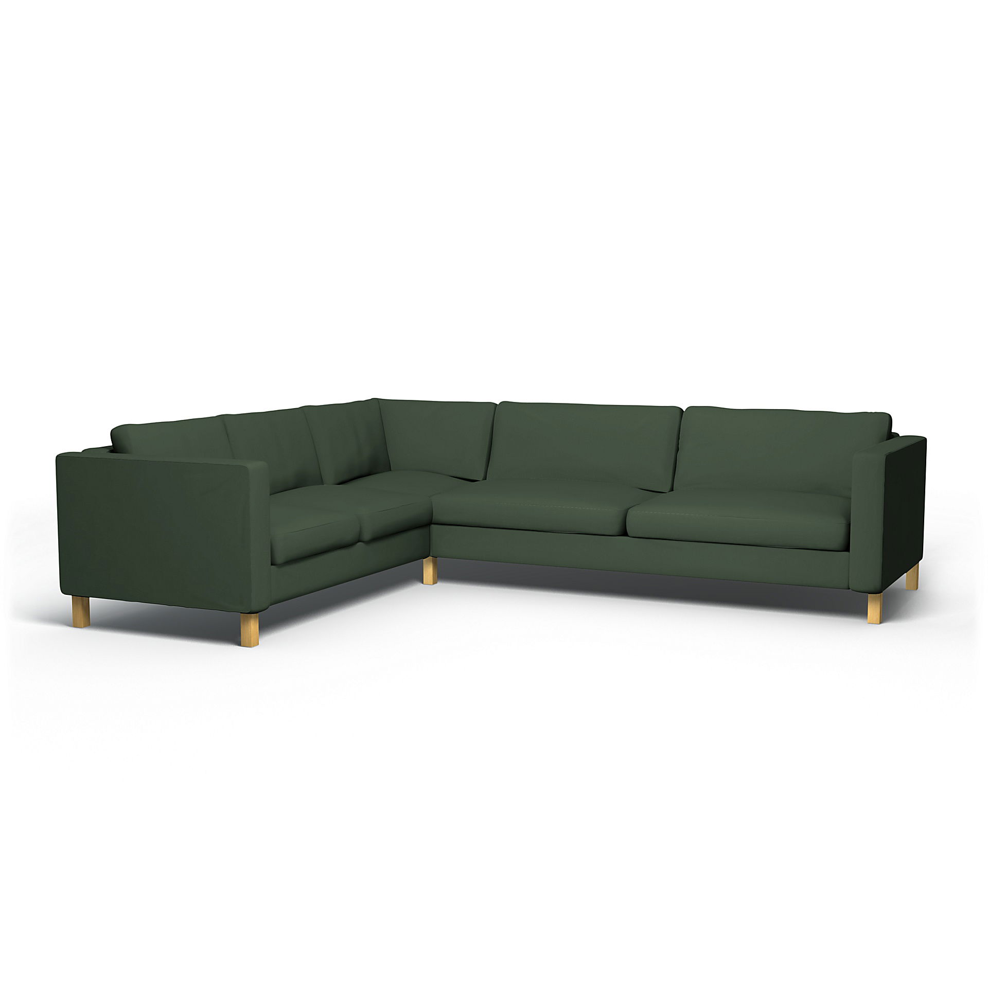IKEA - Karlstad Corner Sofa Cover (2+3), Thyme, Cotton - Bemz