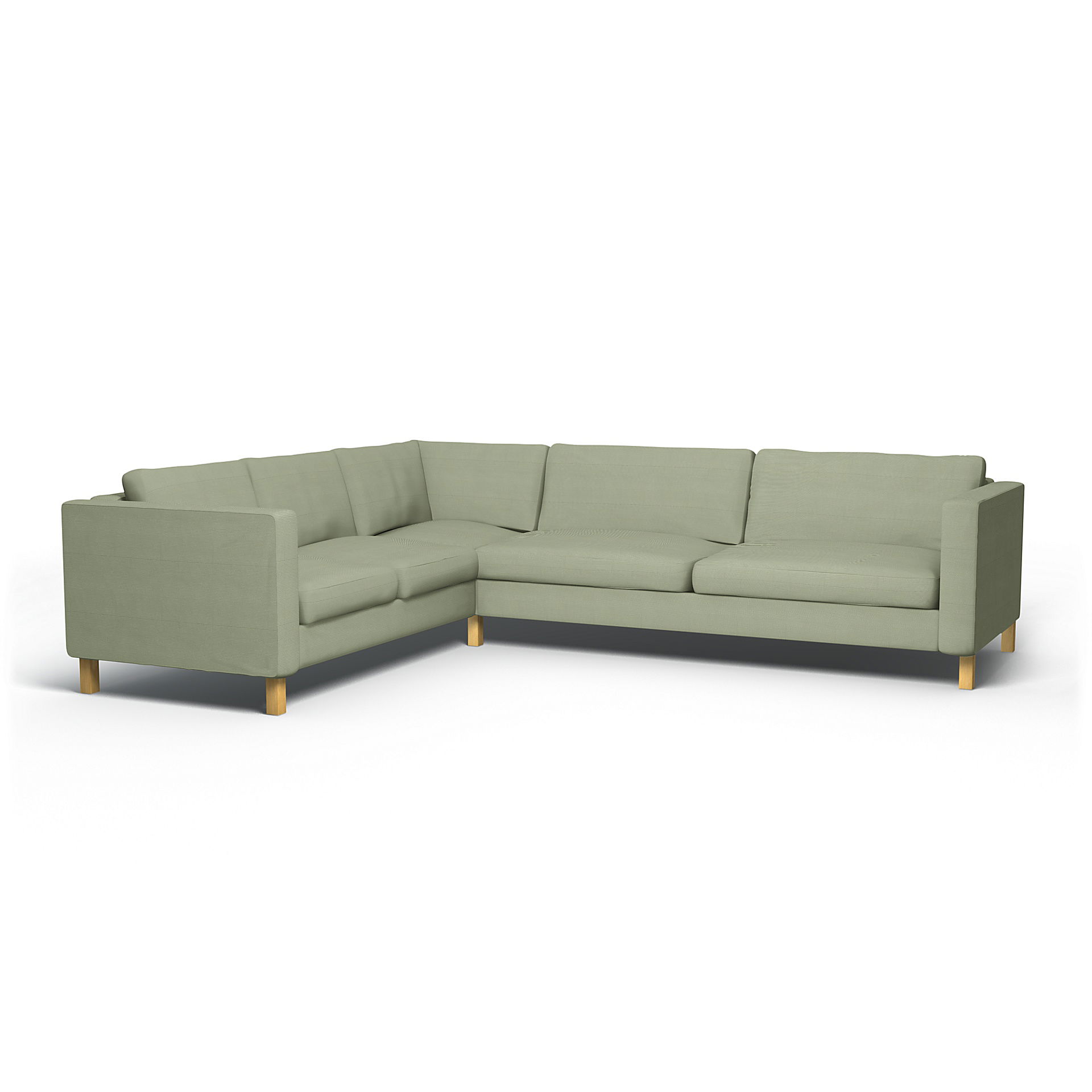IKEA - Karlstad Corner Sofa Cover (2+3), Seagrass, Corduroy - Bemz