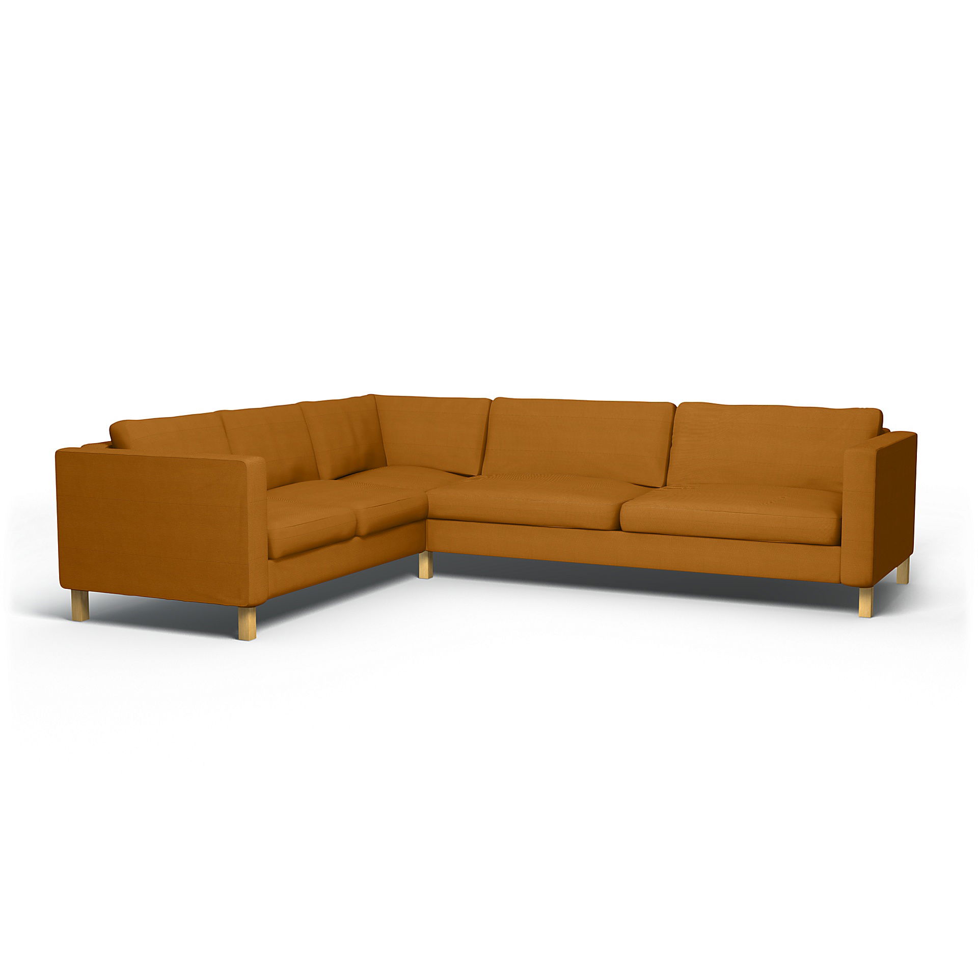 IKEA - Karlstad Corner Sofa Cover (2+3), Saffron, Corduroy - Bemz