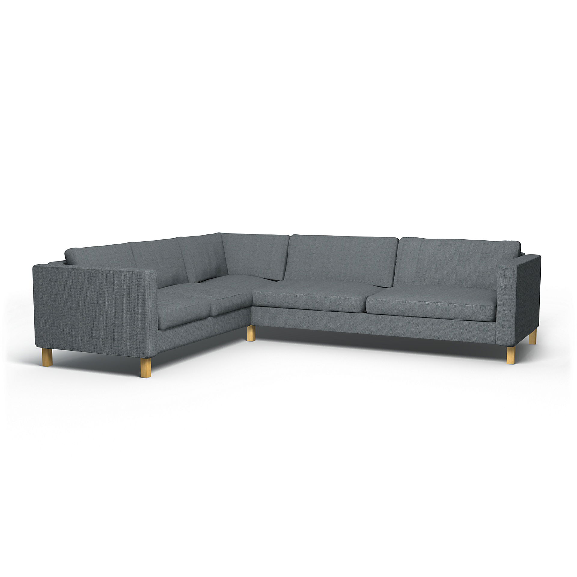 IKEA - Karlstad Corner Sofa Cover (2+3), Denim, Cotton - Bemz