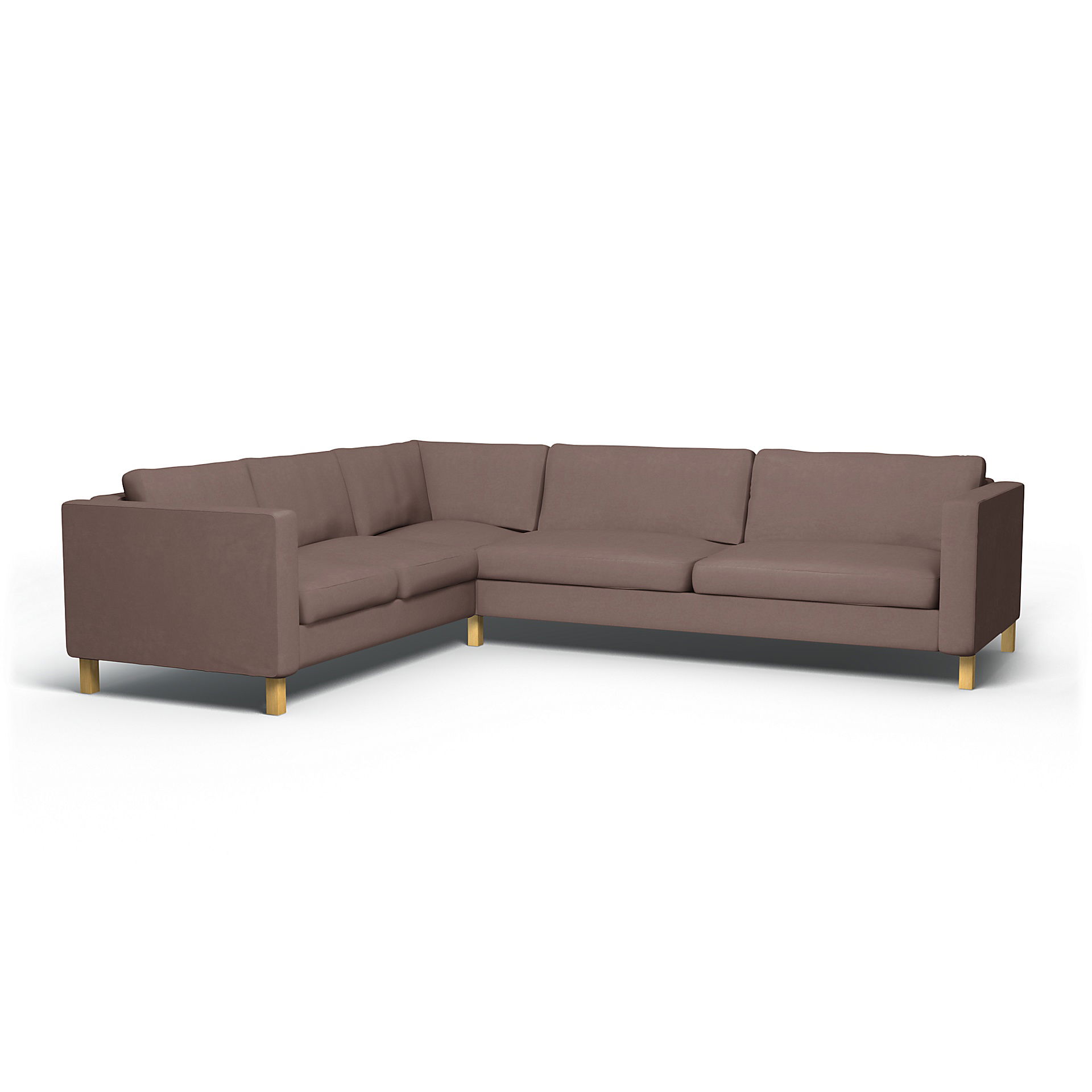 IKEA - Karlstad Corner Sofa Cover (2+3), Lavender, Velvet - Bemz