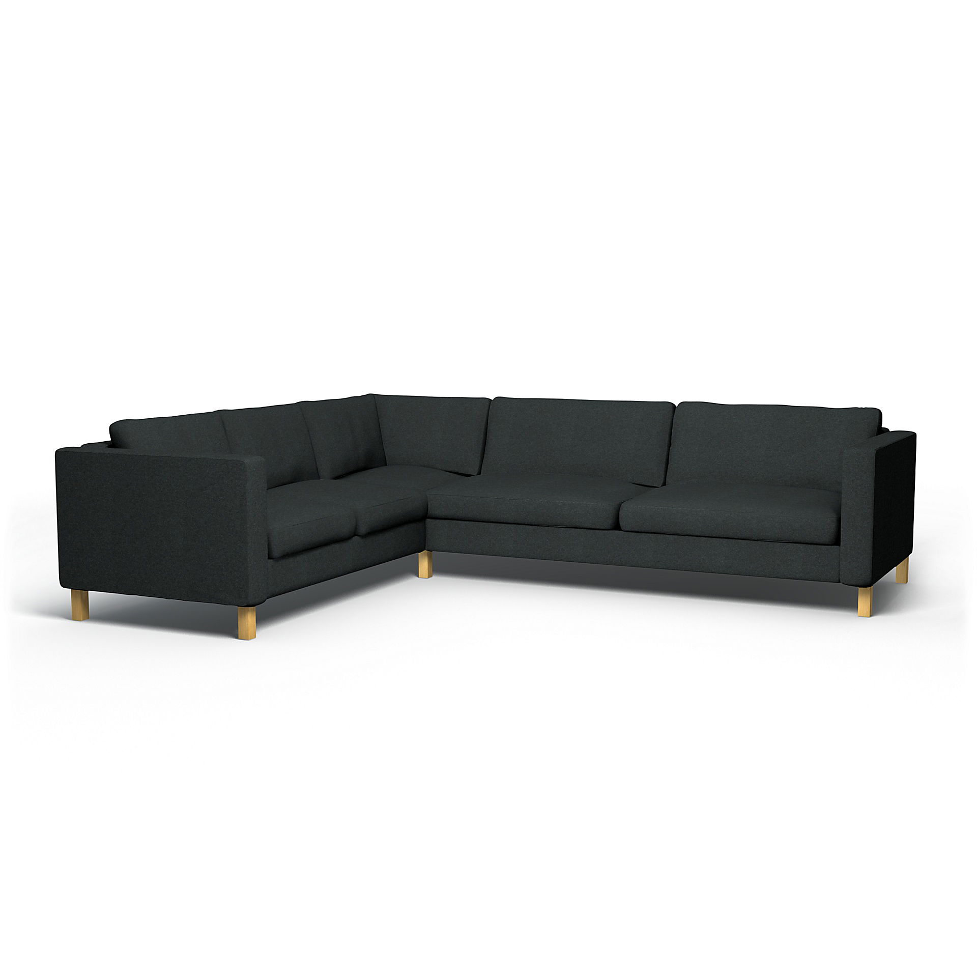 IKEA - Karlstad Corner Sofa Cover (2+3), Stone, Wool - Bemz