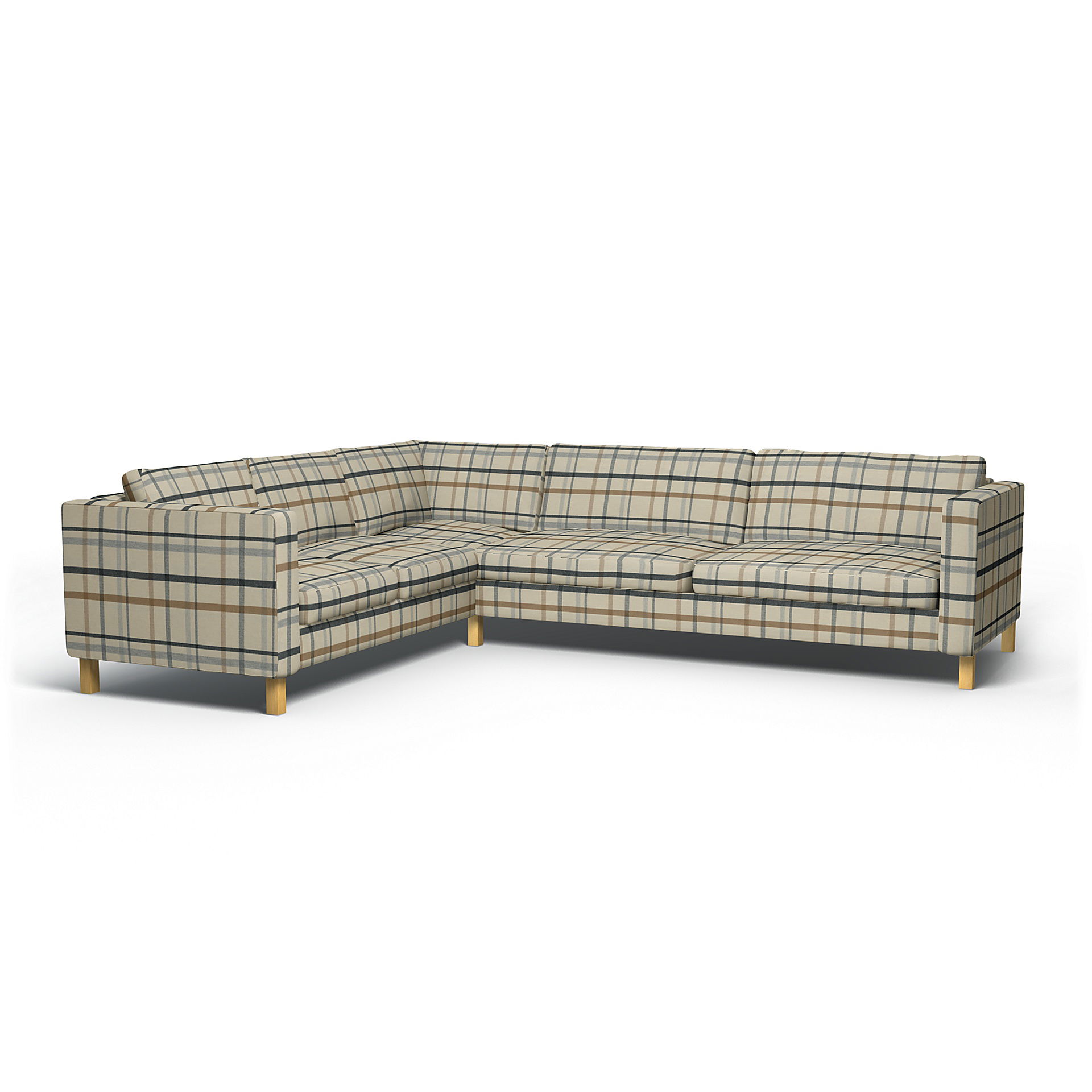 IKEA - Karlstad Corner Sofa Cover (2+3), Fawn Brown, Wool - Bemz