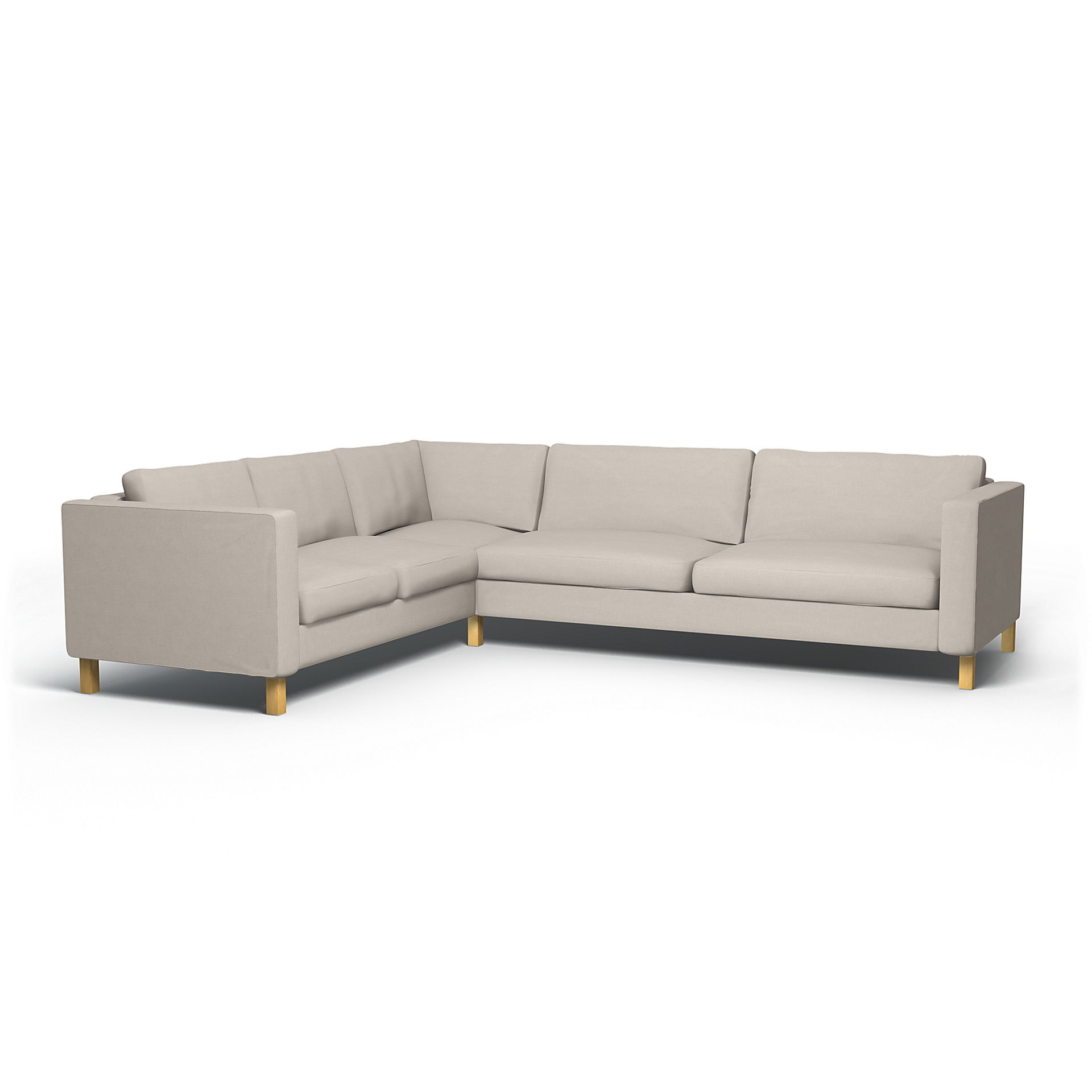 IKEA - Karlstad Corner Sofa Cover (2+3), Chalk, Linen - Bemz