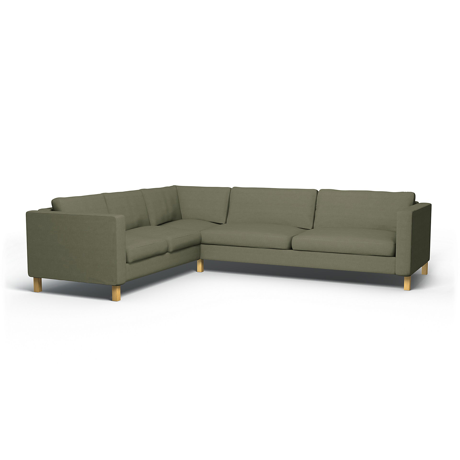 IKEA - Karlstad Corner Sofa Cover (2+3), Sage, Linen - Bemz