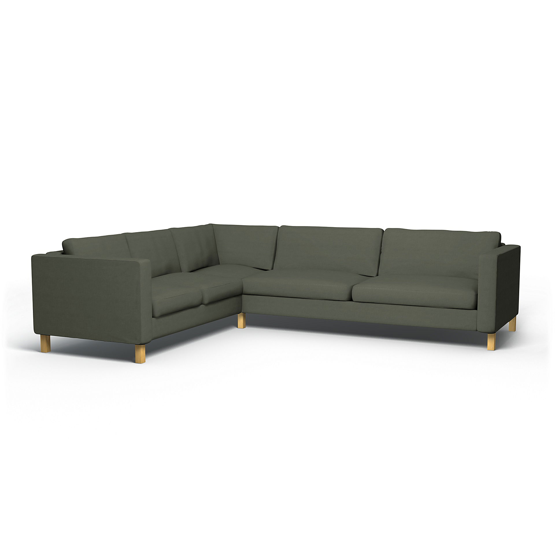 IKEA - Karlstad Corner Sofa Cover (2+3), Rosemary, Linen - Bemz