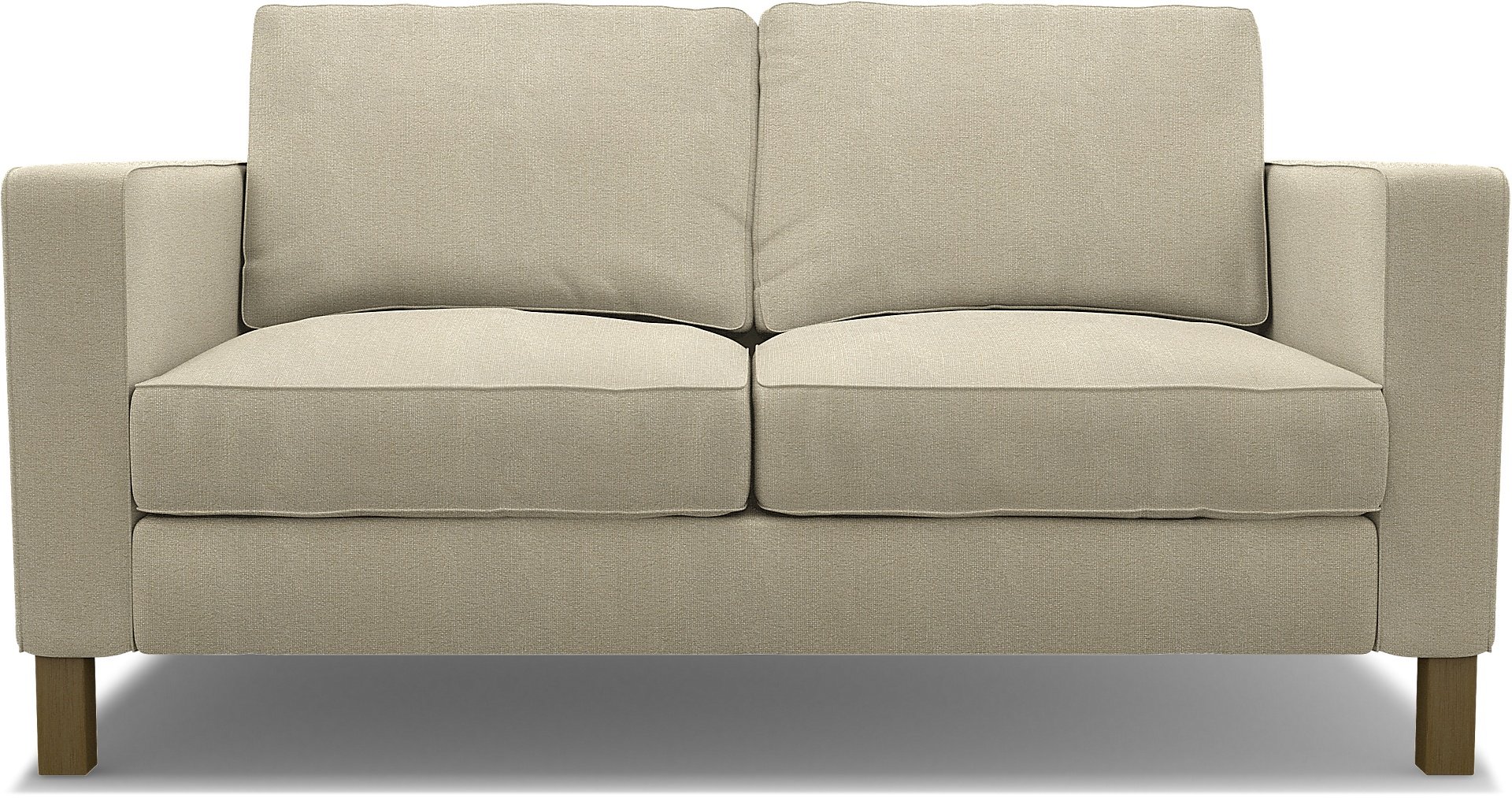 IKEA - Karlstad 2 Seater Sofa Cover, Cream, Boucle & Texture - Bemz