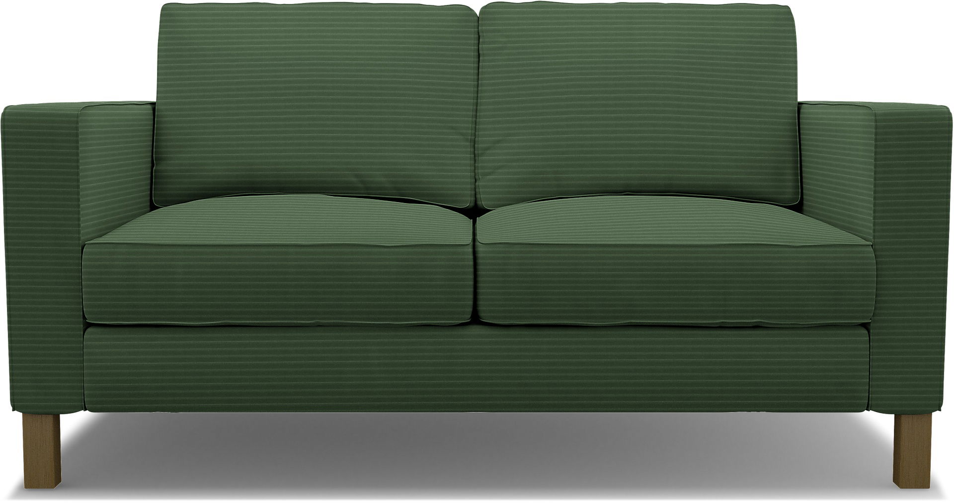 IKEA - Karlstad 2 Seater Sofa Cover, Palm Green, Corduroy - Bemz