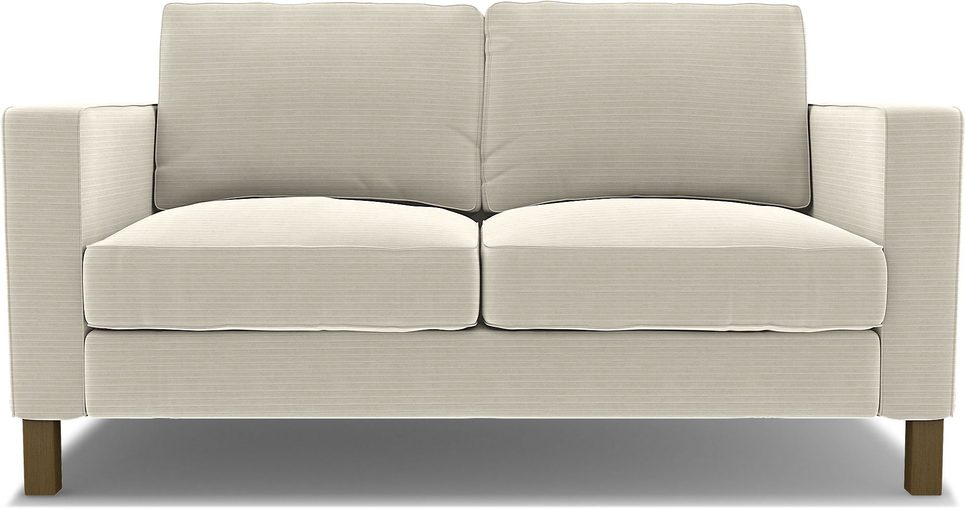 IKEA - Karlstad 2 Seater Sofa Cover, Tofu, Corduroy - Bemz