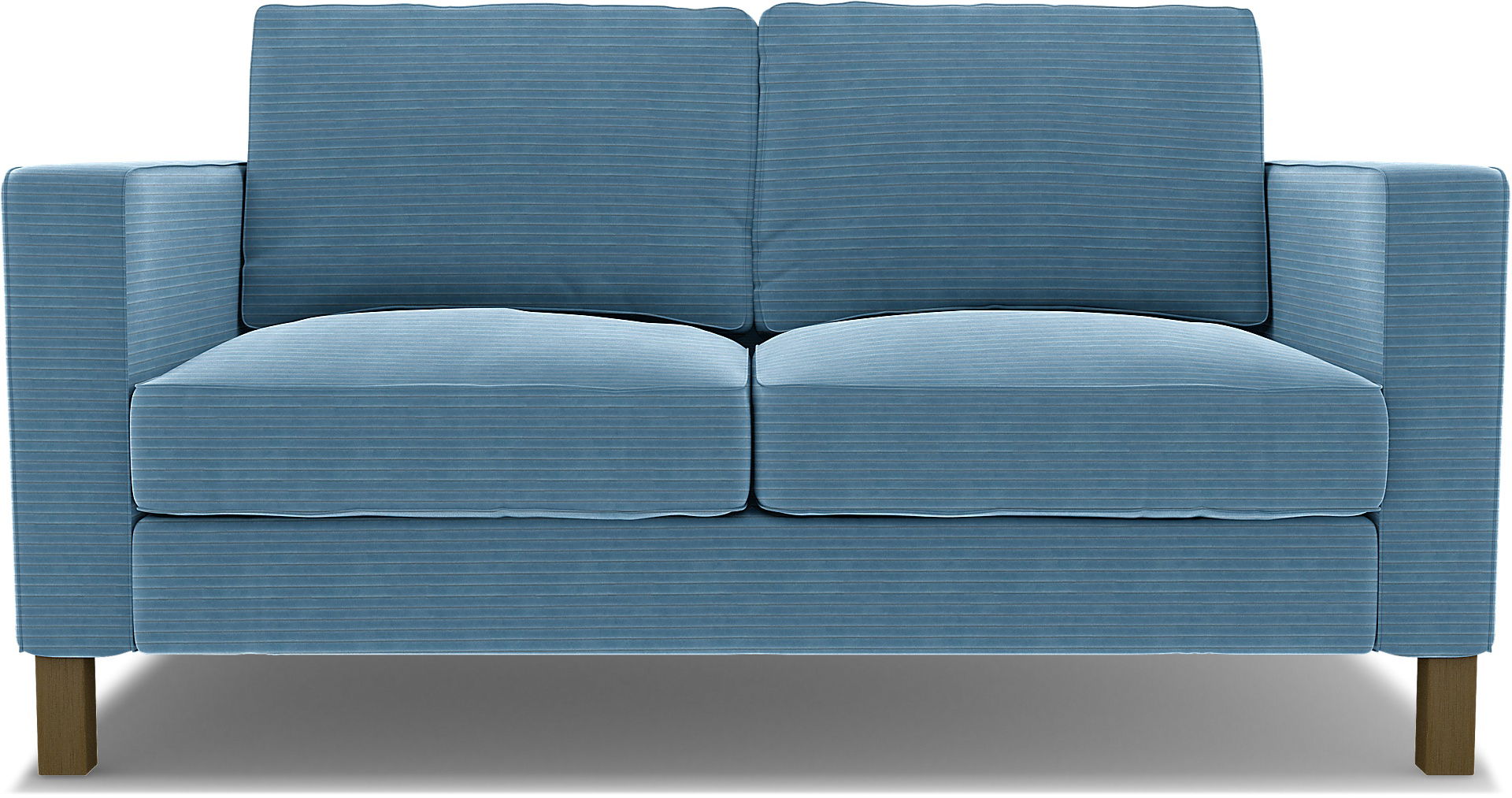 IKEA - Karlstad 2 Seater Sofa Cover, Sky Blue, Corduroy - Bemz