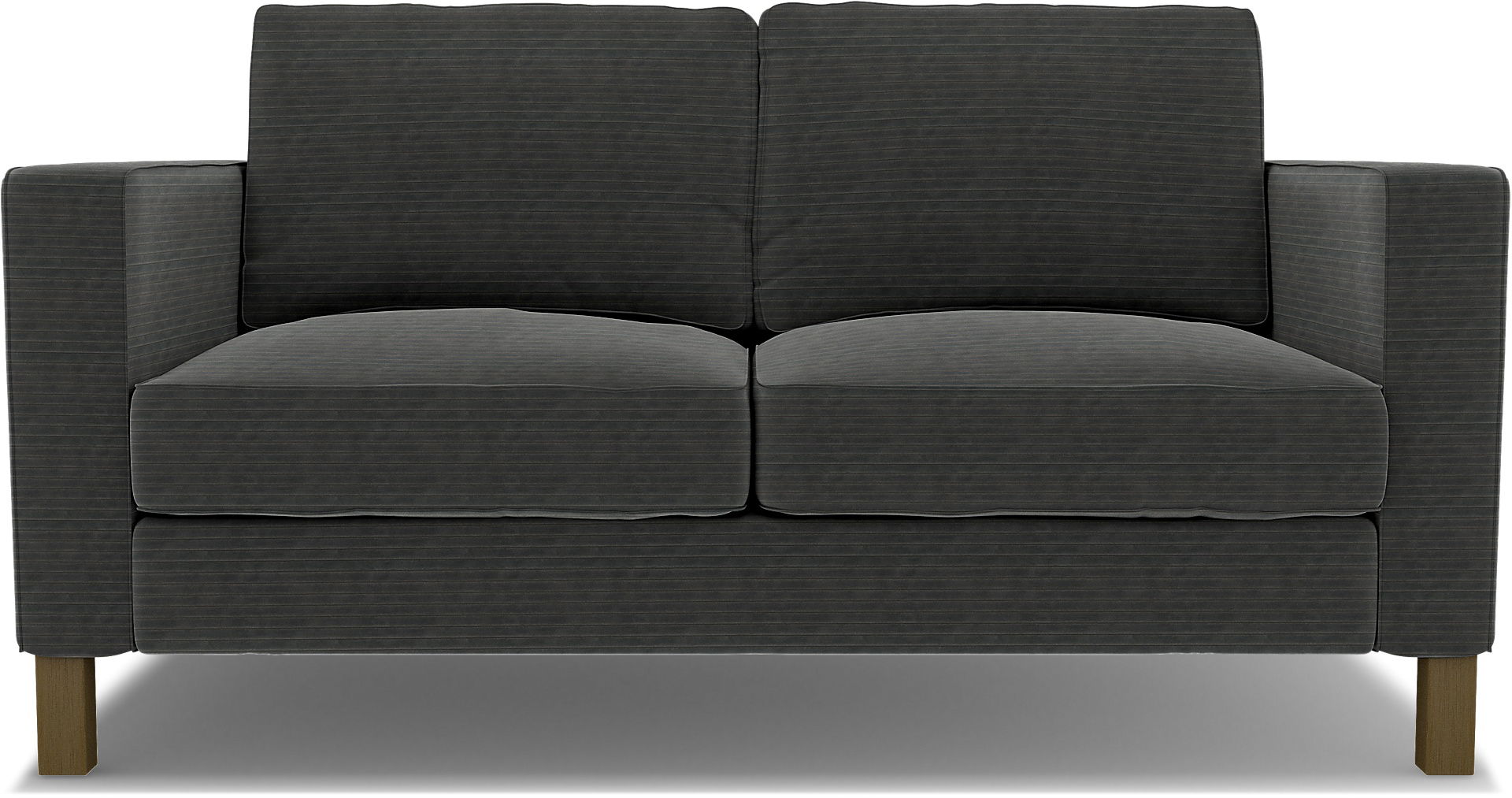 IKEA - Karlstad 2 Seater Sofa Cover, Licorice, Corduroy - Bemz