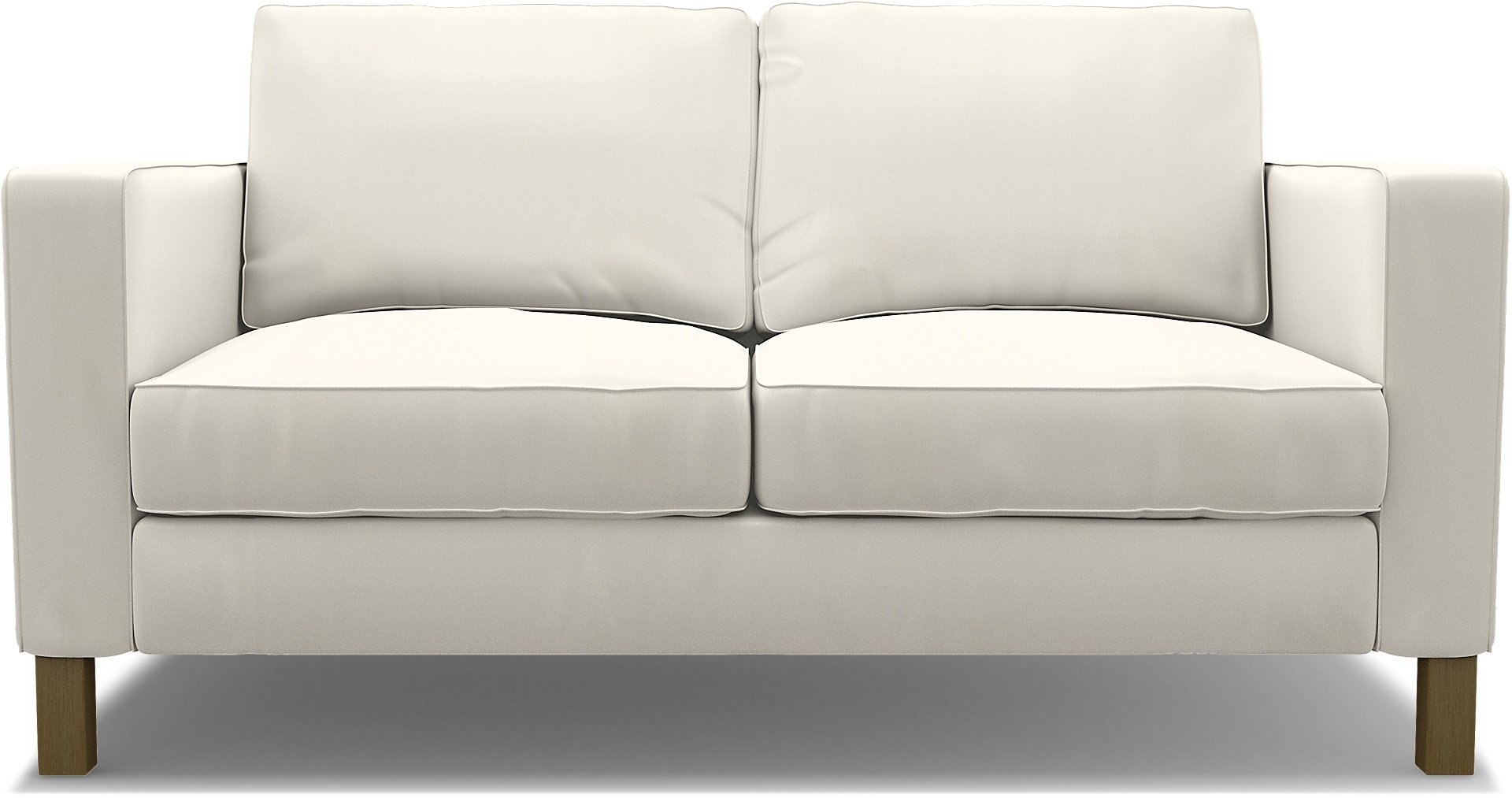 IKEA - Karlstad 2 Seater Sofa Cover, Mole Brown, Boucle & Texture - Bemz