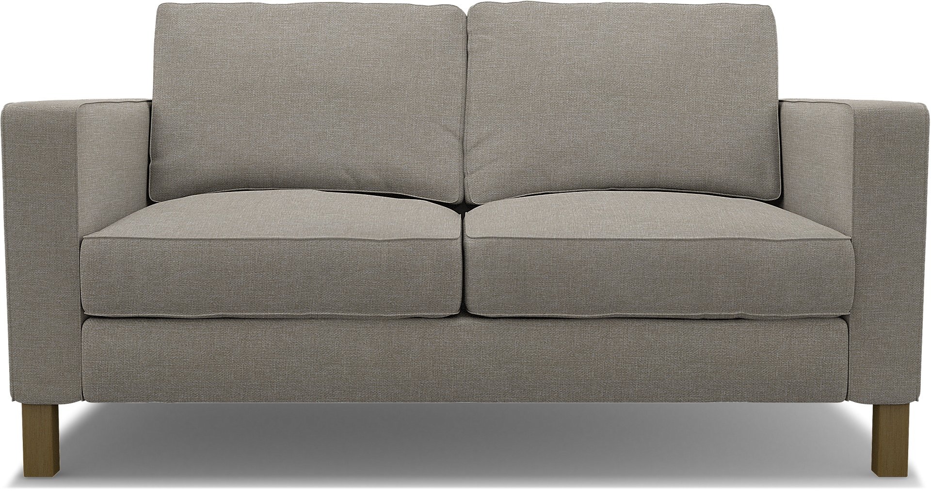 IKEA - Karlstad 2 Seater Sofa Cover, Greige, Boucle & Texture - Bemz