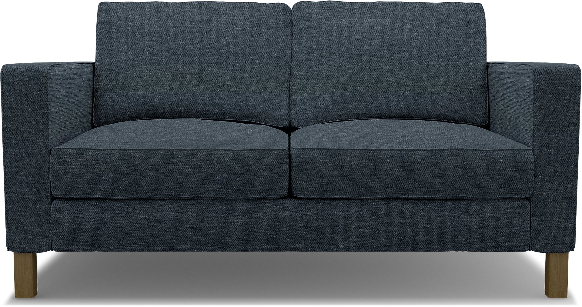 IKEA - Karlstad 2 Seater Sofa Cover, Denim, Boucle & Texture - Bemz