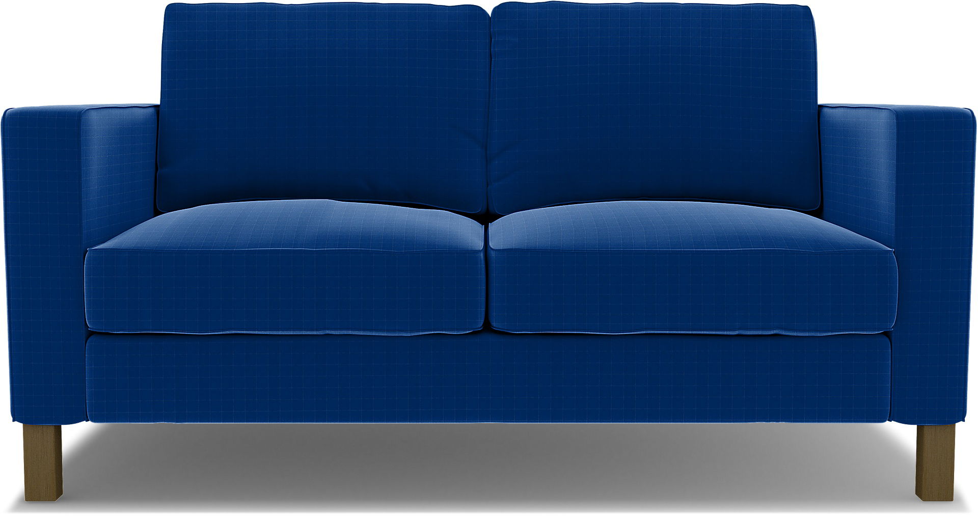 IKEA - Karlstad 2 Seater Sofa Cover, Lapis Blue, Velvet - Bemz