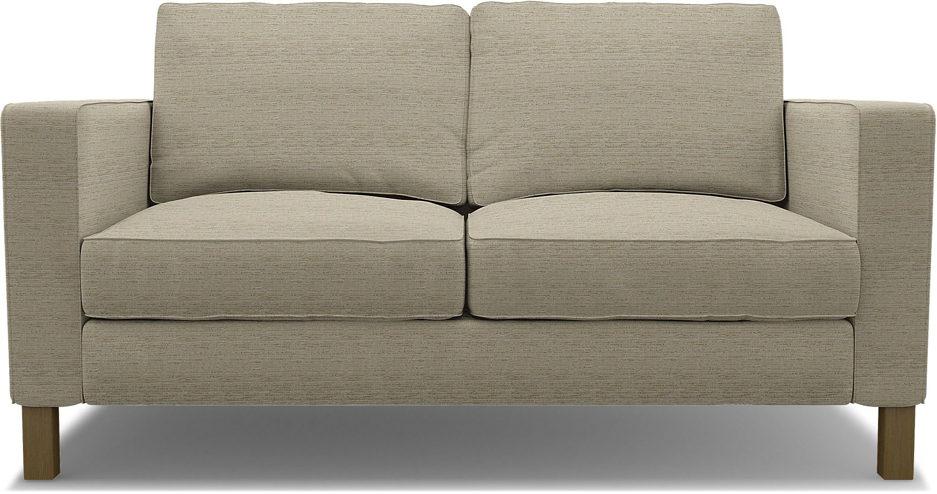 IKEA - Karlstad 2 Seater Sofa Cover, Light Sand, Boucle & Texture - Bemz