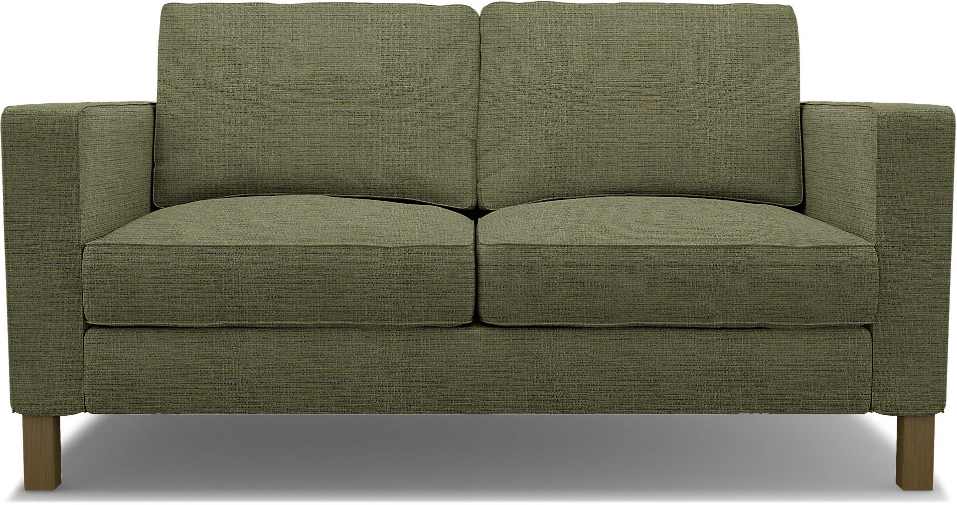 IKEA - Karlstad 2 Seater Sofa Cover, Meadow Green, Bouclé & Texture - Bemz