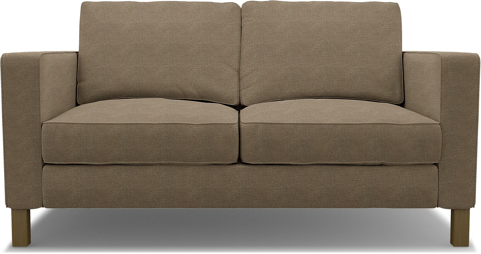 IKEA - Karlstad 2 Seater Sofa Cover, Camel, Boucle & Texture - Bemz