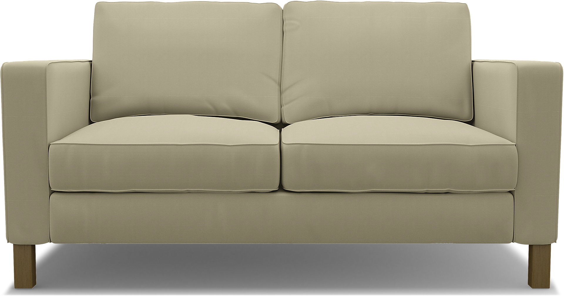 IKEA - Karlstad 2 Seater Sofa Cover, Sand Beige, Cotton - Bemz