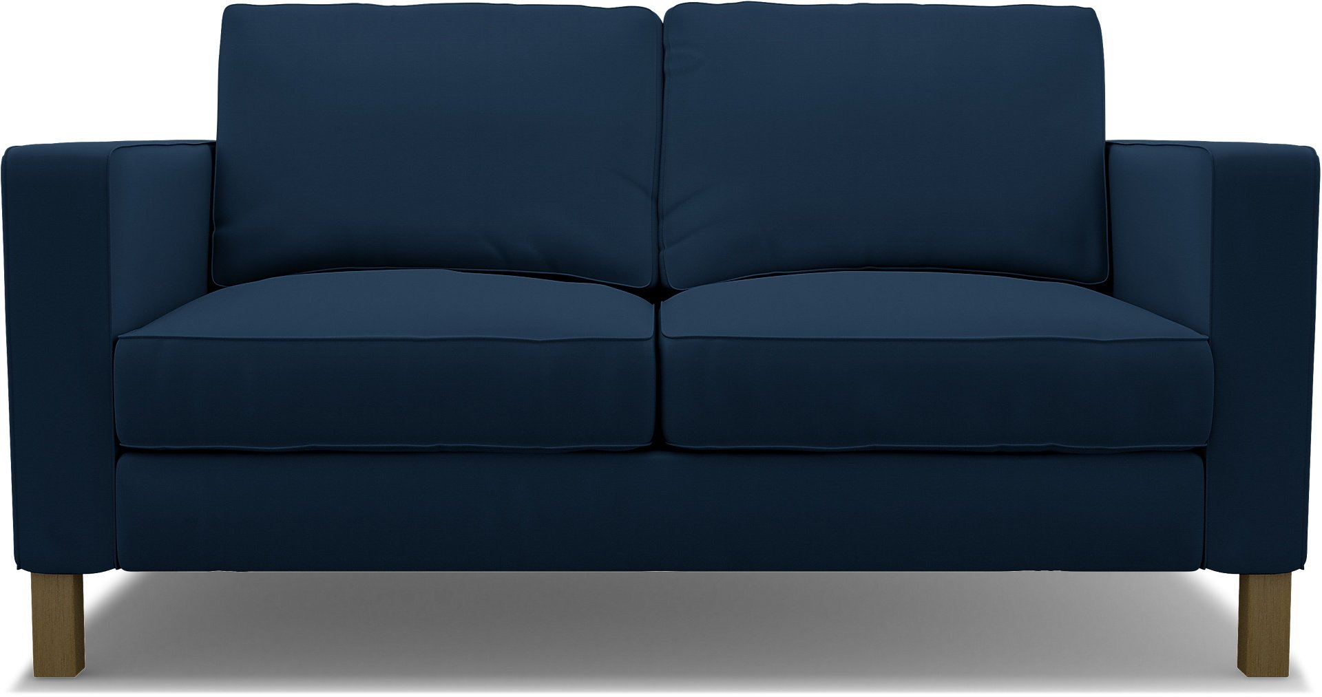 IKEA - Karlstad 2 Seater Sofa Cover, Deep Navy Blue, Cotton - Bemz