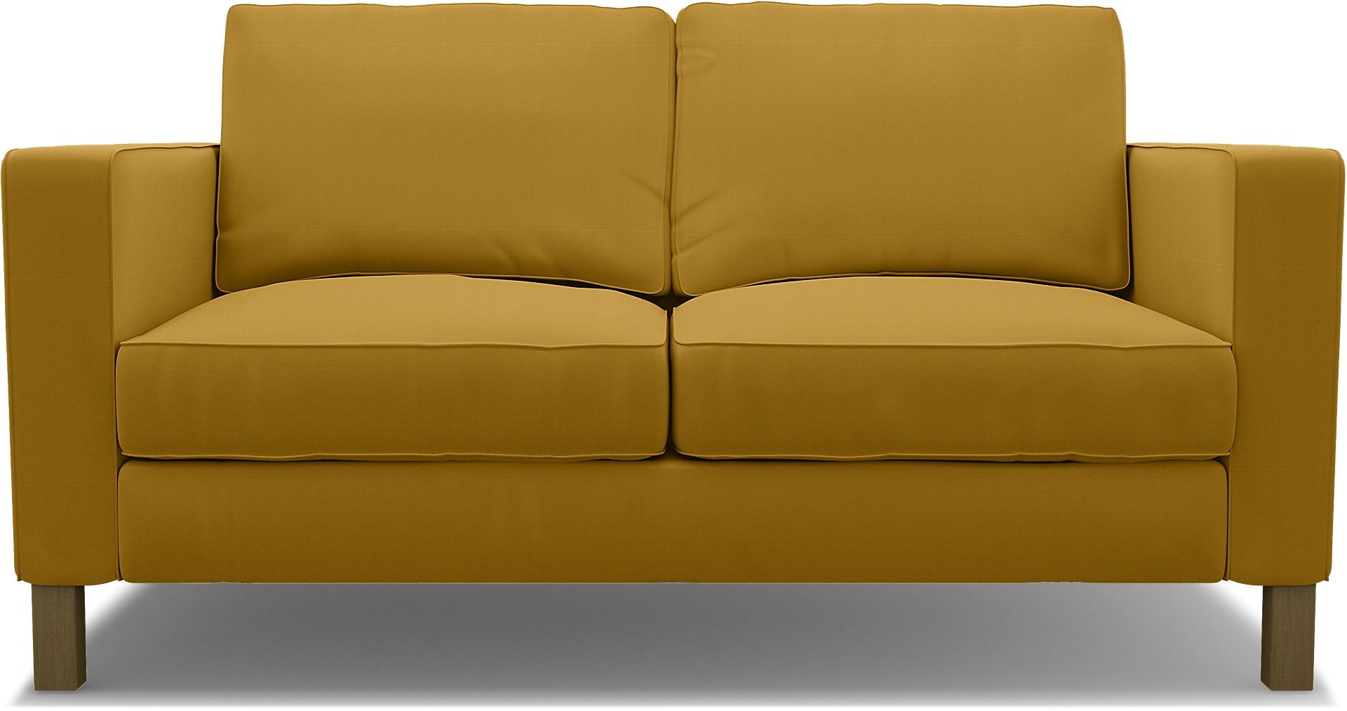 IKEA - Karlstad 2 Seater Sofa Cover, Honey Mustard, Cotton - Bemz