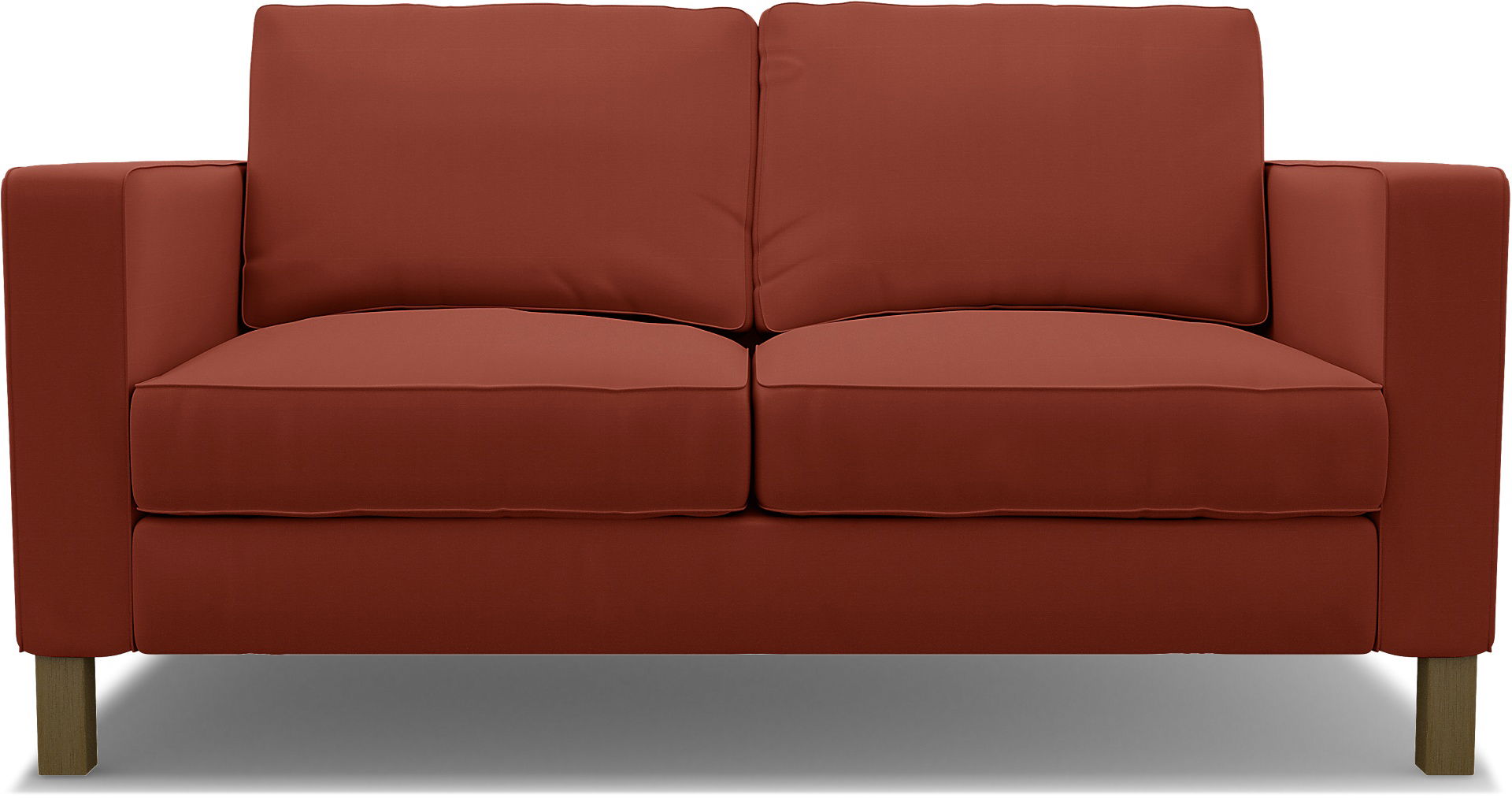 IKEA - Karlstad 2 Seater Sofa Cover, Burnt Orange, Cotton - Bemz