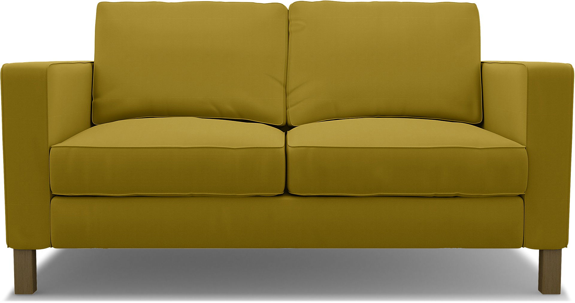 IKEA - Karlstad 2 Seater Sofa Cover, Olive Oil, Cotton - Bemz