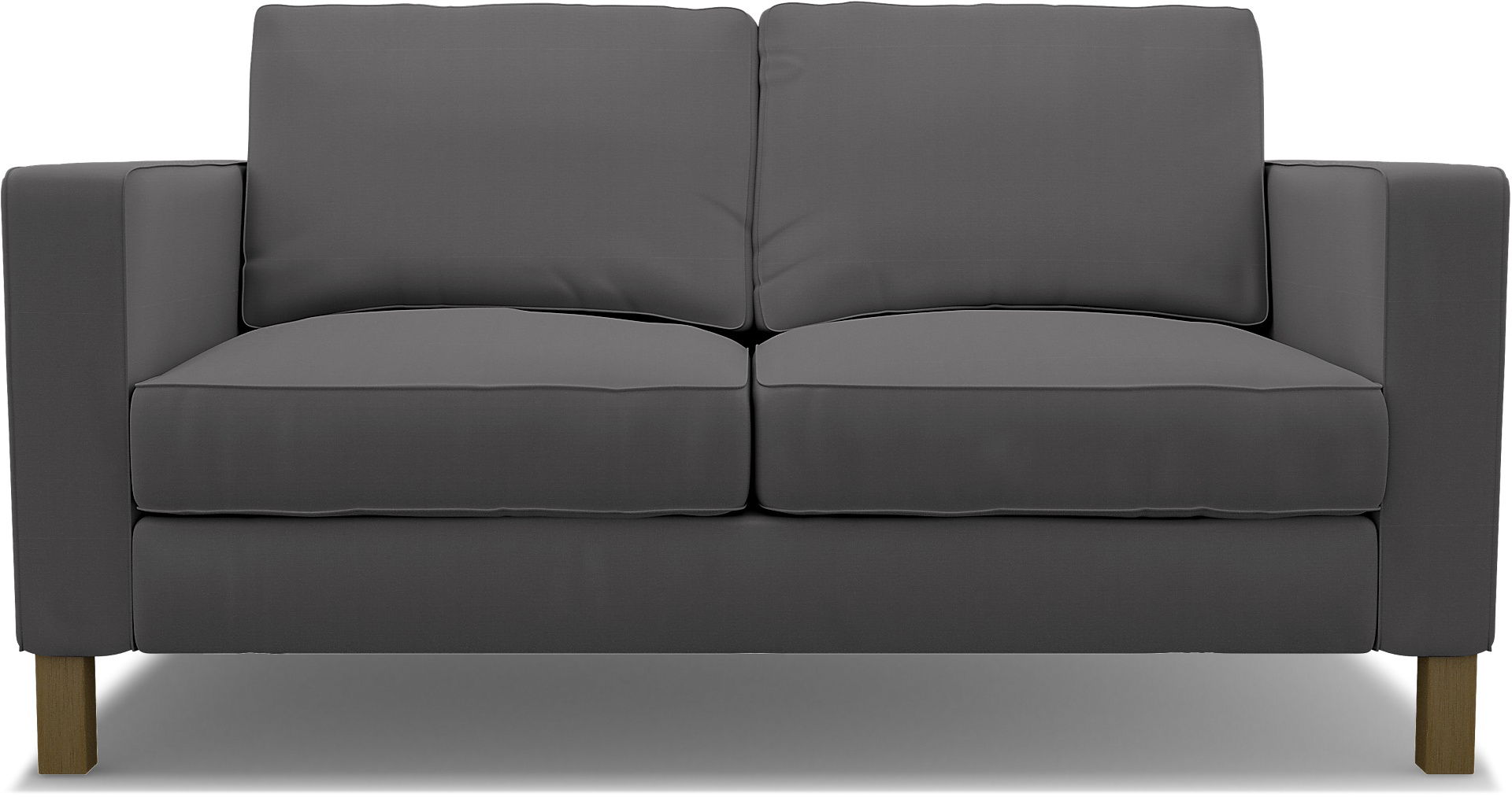 IKEA - Karlstad 2 Seater Sofa Cover, Smoked Pearl, Cotton - Bemz