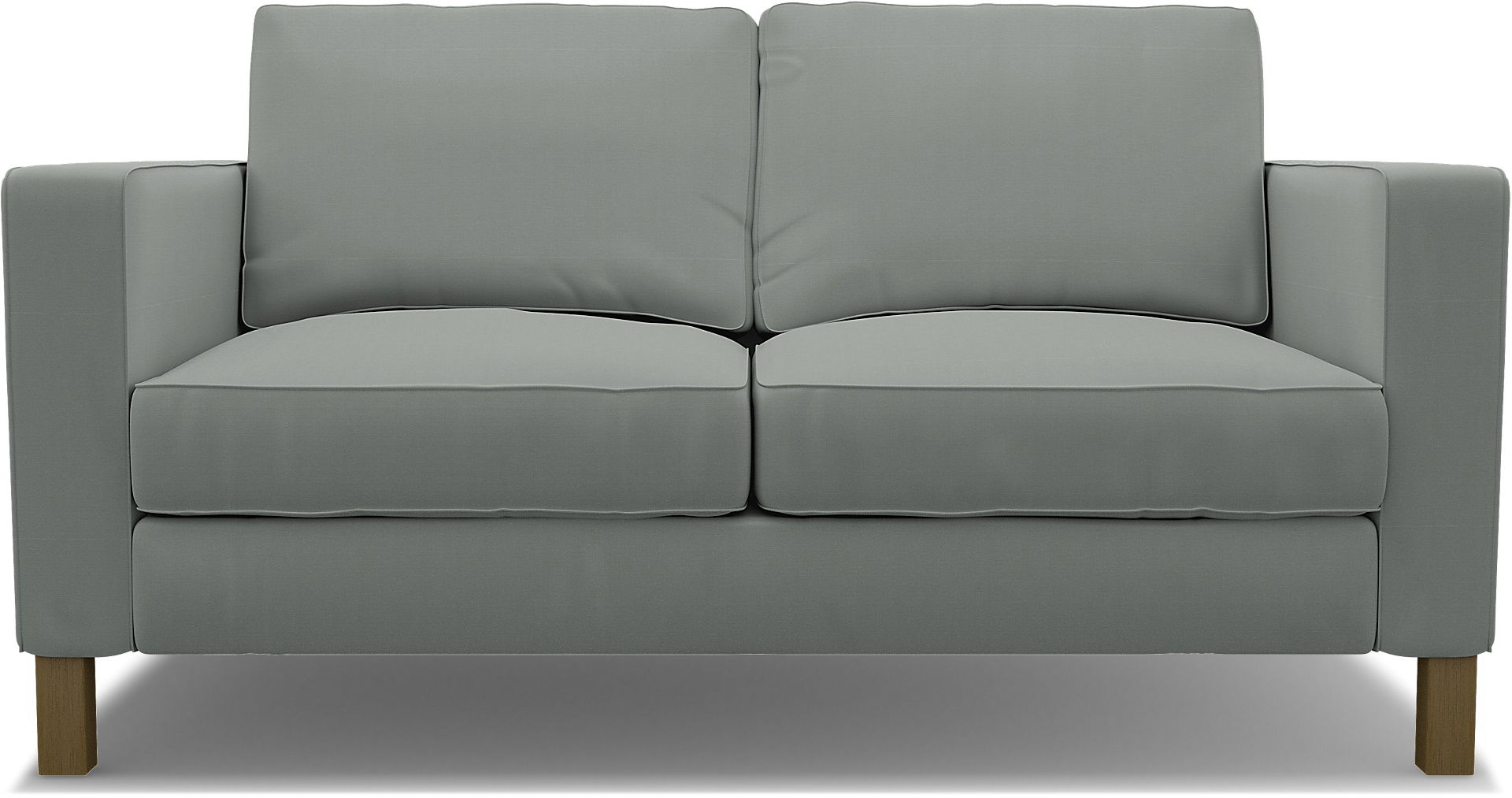 IKEA - Karlstad 2 Seater Sofa Cover, Drizzle, Cotton - Bemz