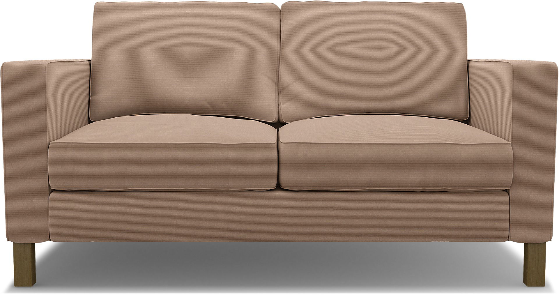IKEA - Karlstad 2 Seater Sofa Cover, Dusty Rose, Corduroy - Bemz