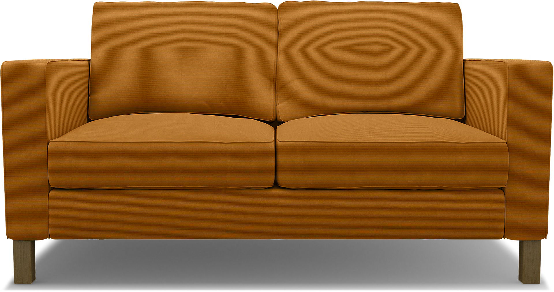 IKEA - Karlstad 2 Seater Sofa Cover, Saffron, Corduroy - Bemz